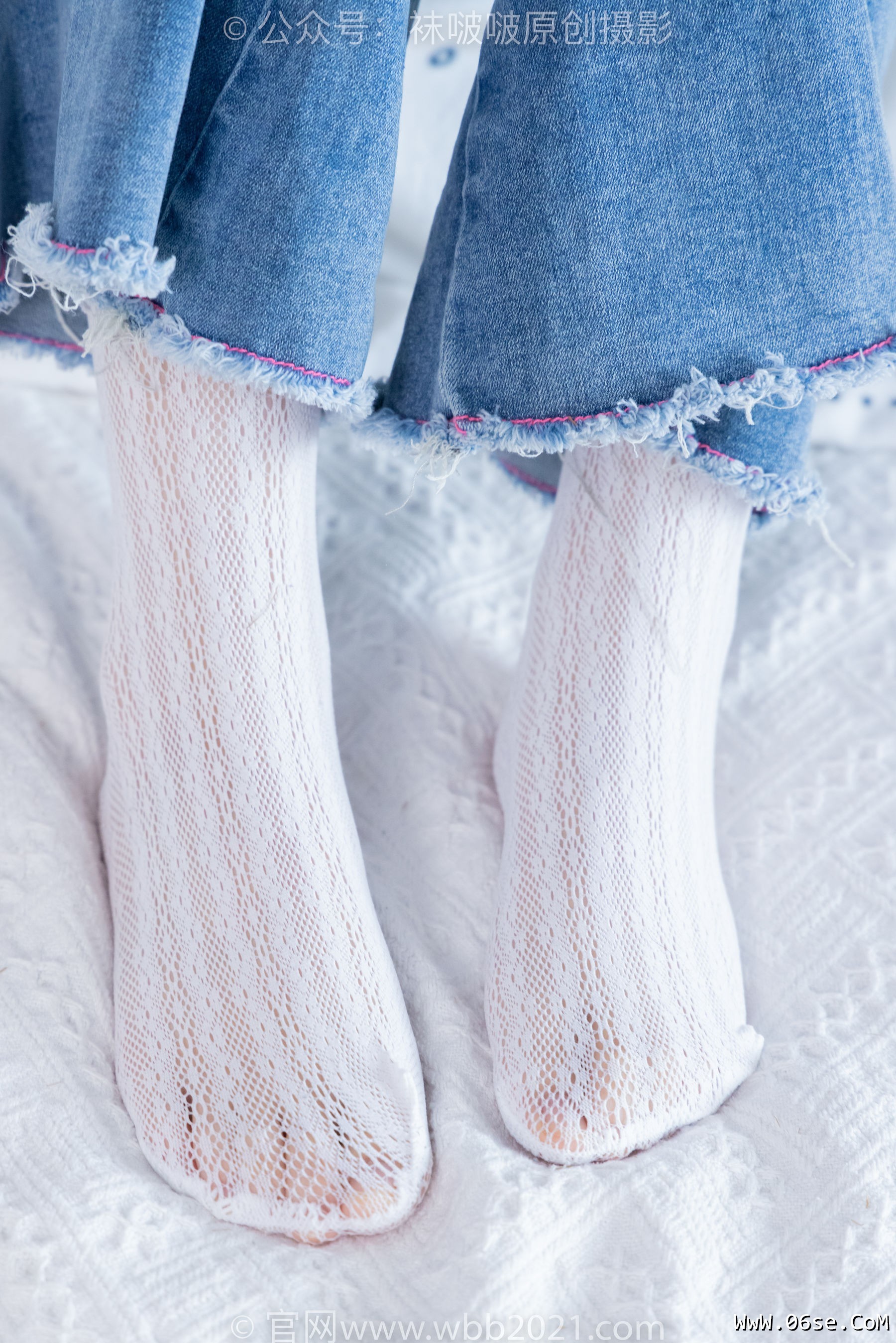 图片[70]-BoBoSocks袜啵啵 No.372 甜甜圈 -板鞋、白色蕾丝袜、可拆卸牛仔裤、裤里丝[140P]-六色网