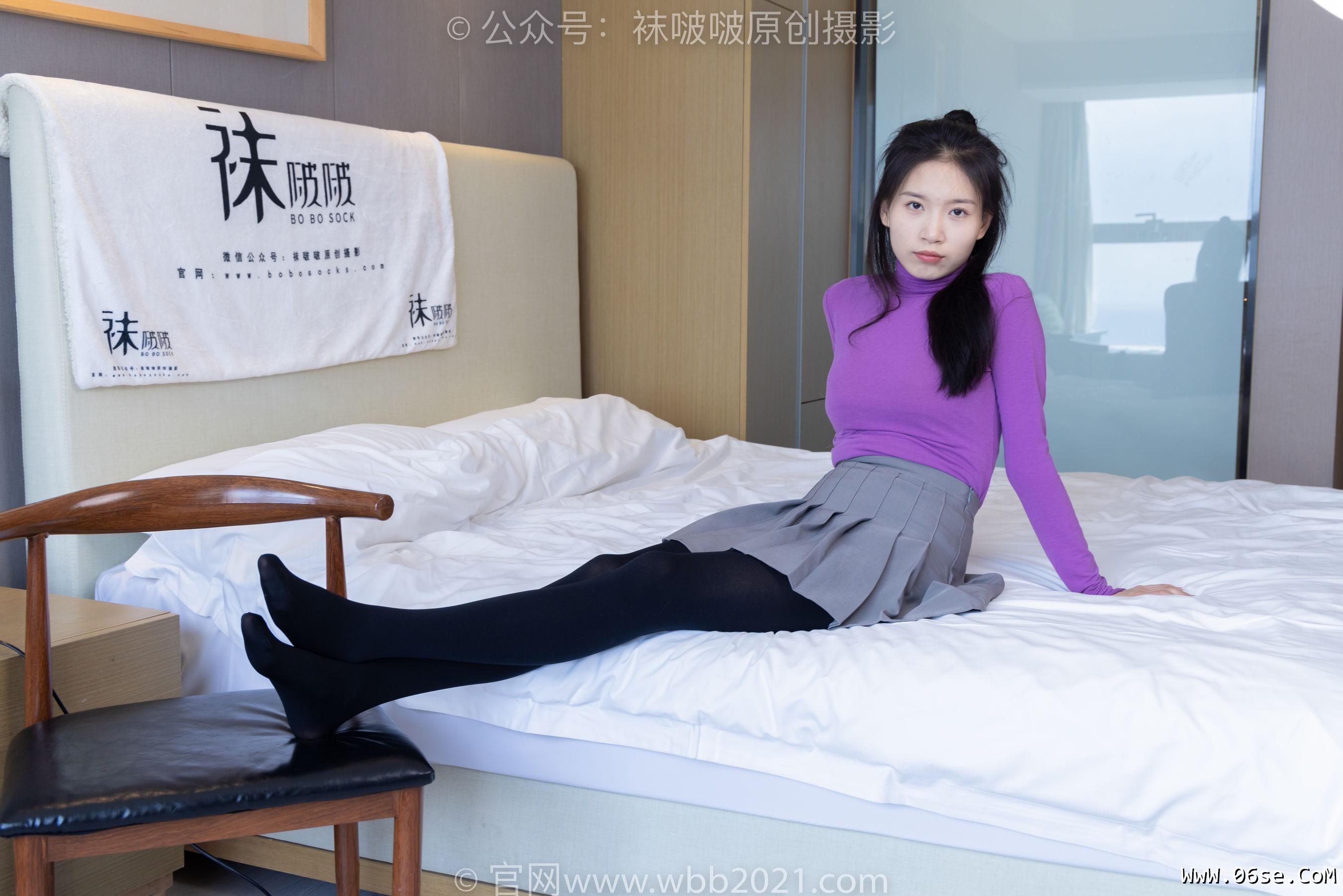 图片[111]-BoBoSocks袜啵啵 No.310 芝士 -皮鞋、厚黑丝[140P]-六色网