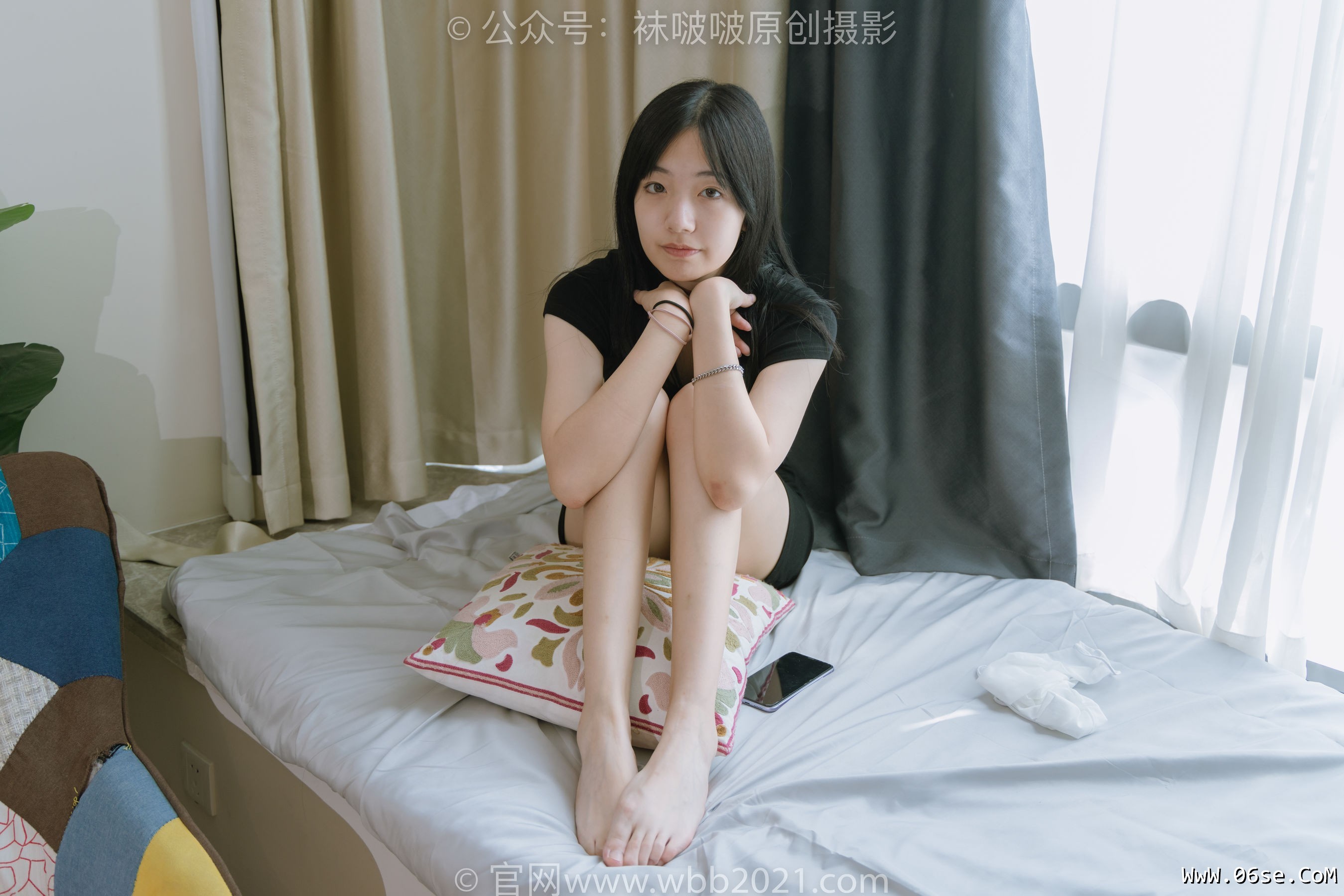图片[40]-BoBoSocks袜啵啵 No.363 小甜豆 -两双平底鞋、黑色船袜、裸足[140P]-六色网