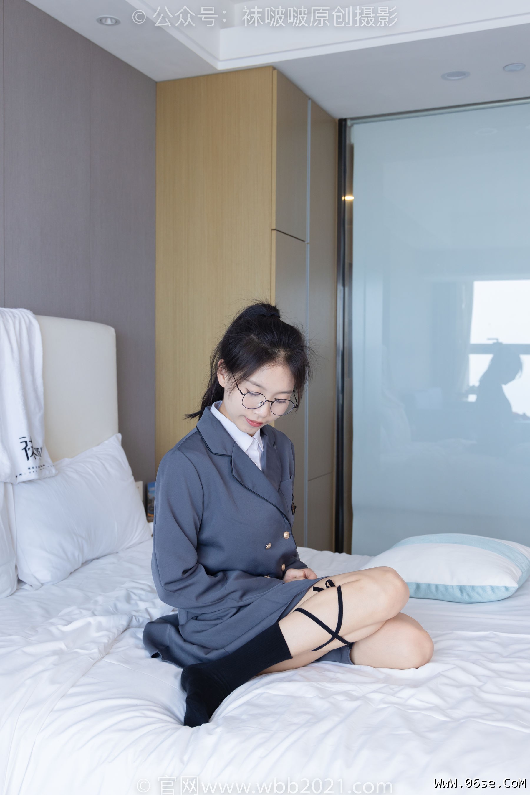 图片[15]-BoBoSocks袜啵啵 No.268 芝士 -黑皮鞋、绑带黑棉袜、学院制服[139P]-六色网