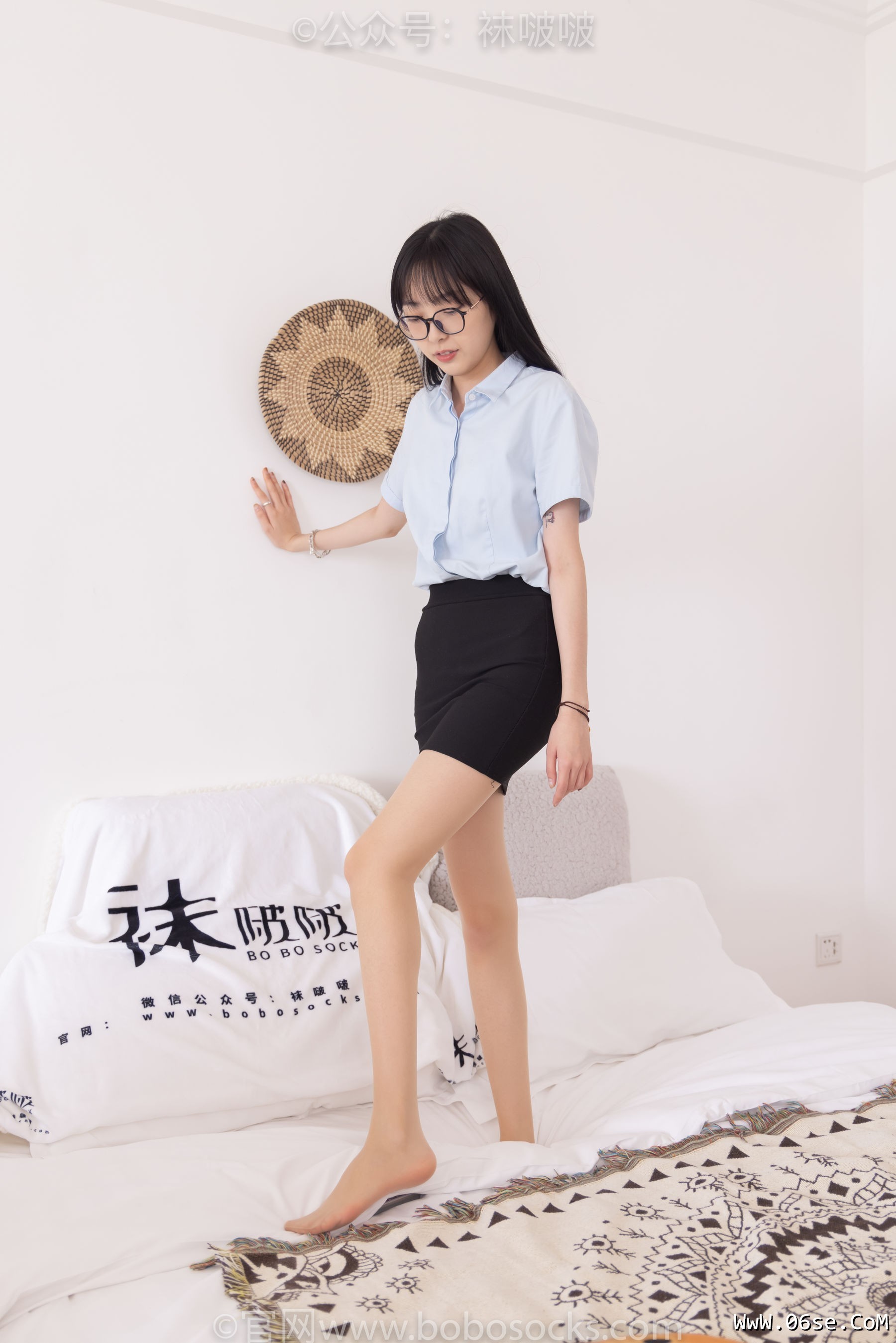图片[115]-BoBoSocks袜啵啵 No.076 稚予-建行制服、平底鞋、肉丝[134P]-六色网