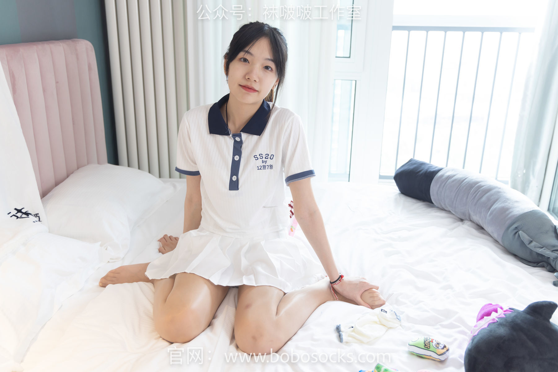 图片[135]-BoBoSocks袜啵啵 No.096 小甜豆-板鞋、白棉袜、油亮肉丝[145P]-六色网