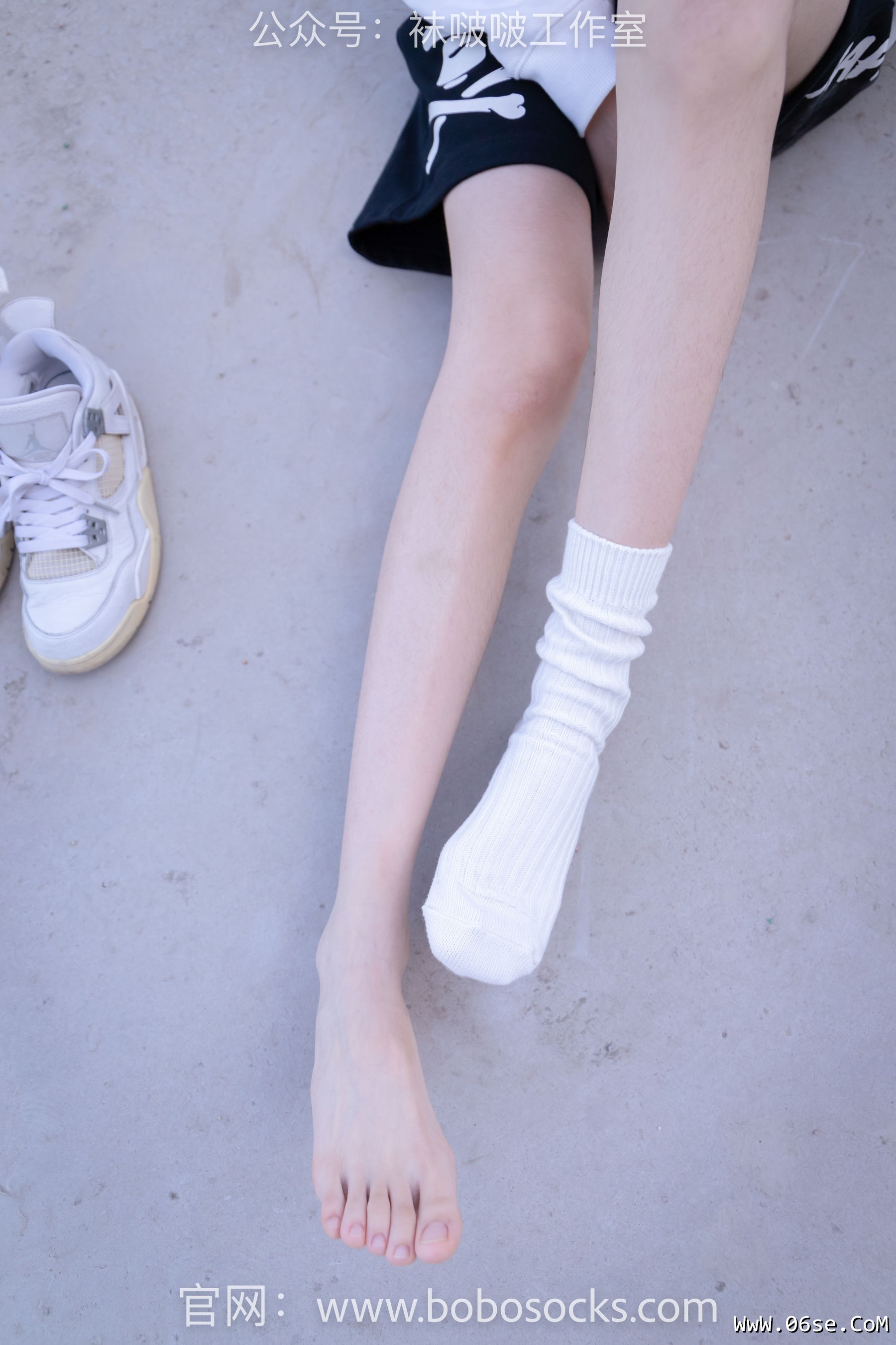 图片[109]-BoBoSocks袜啵啵 No.103 稚予-AJ篮球鞋、白棉袜、裸足[134P]-六色网