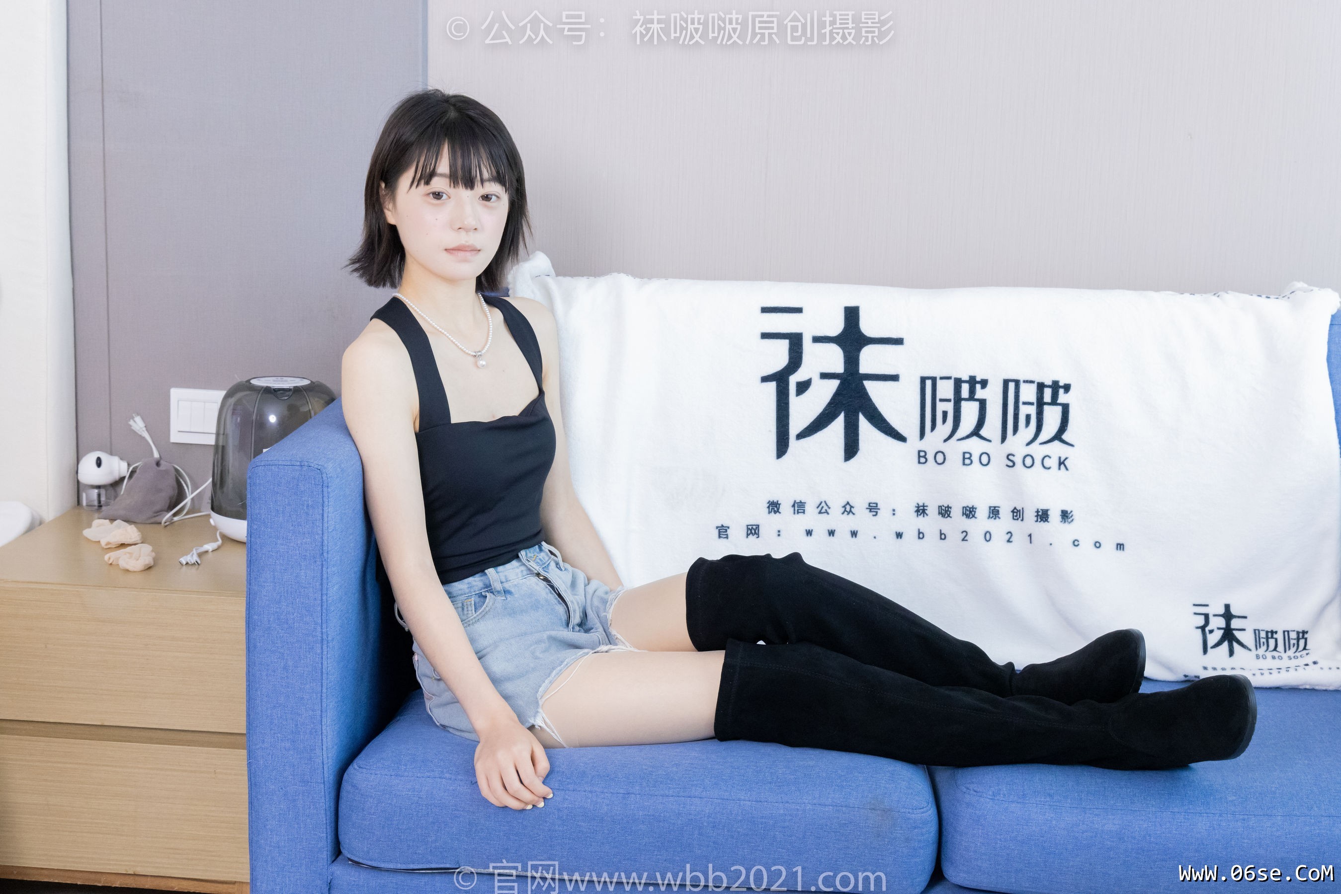 图片[54]-BoBoSocks袜啵啵 No.422 糯米 -长靴、白棉袜、肉丝[140P]-六色网