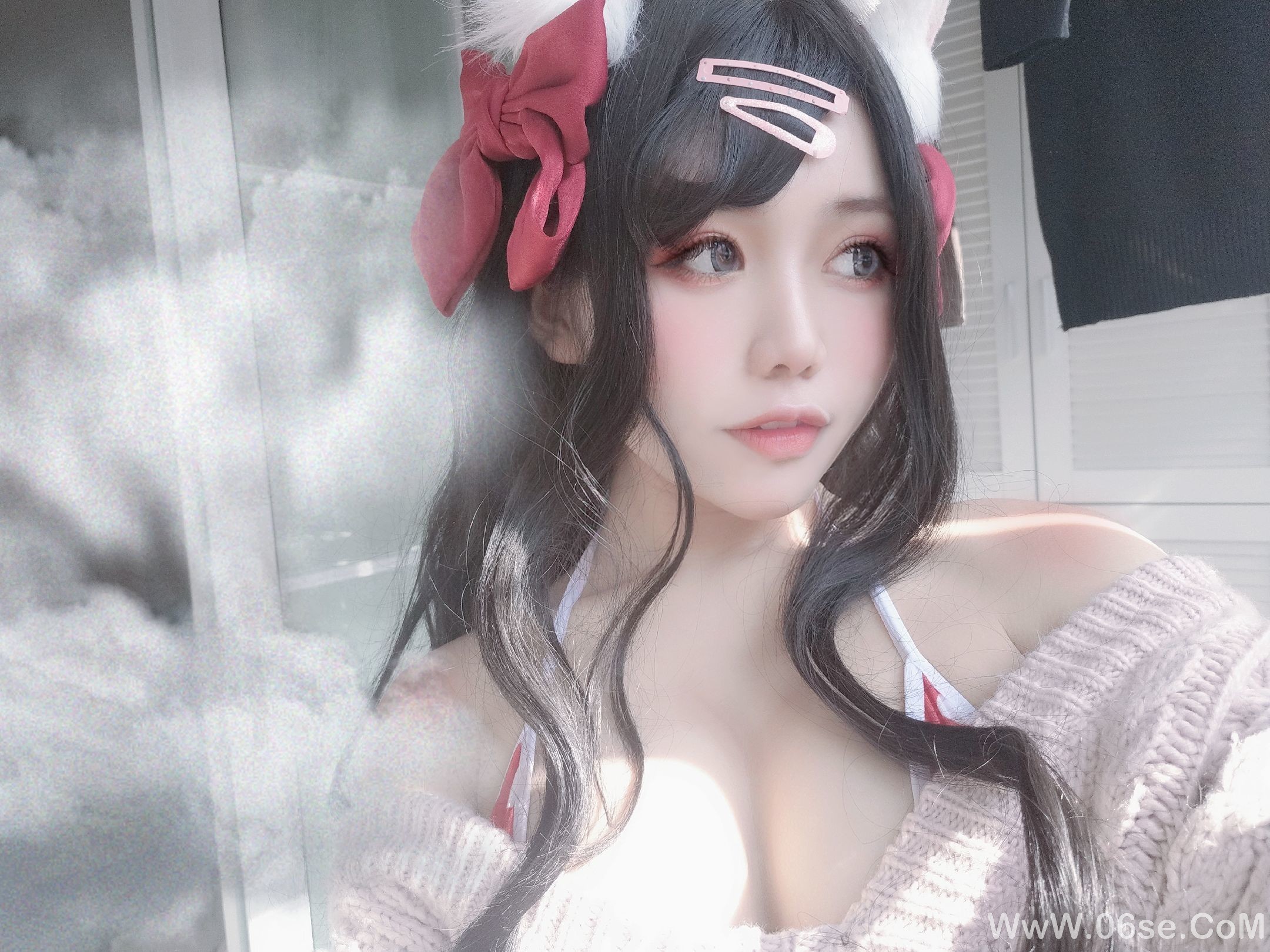一笑芳香沁写真 窗与宠物猫[25P]-六色网