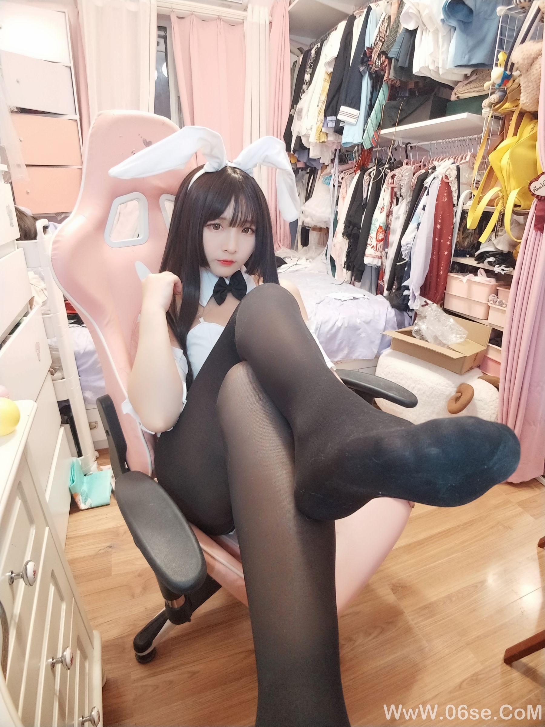 图片[21]-二次元美女古川kagura 黑丝兔女郎[24P]-六色网