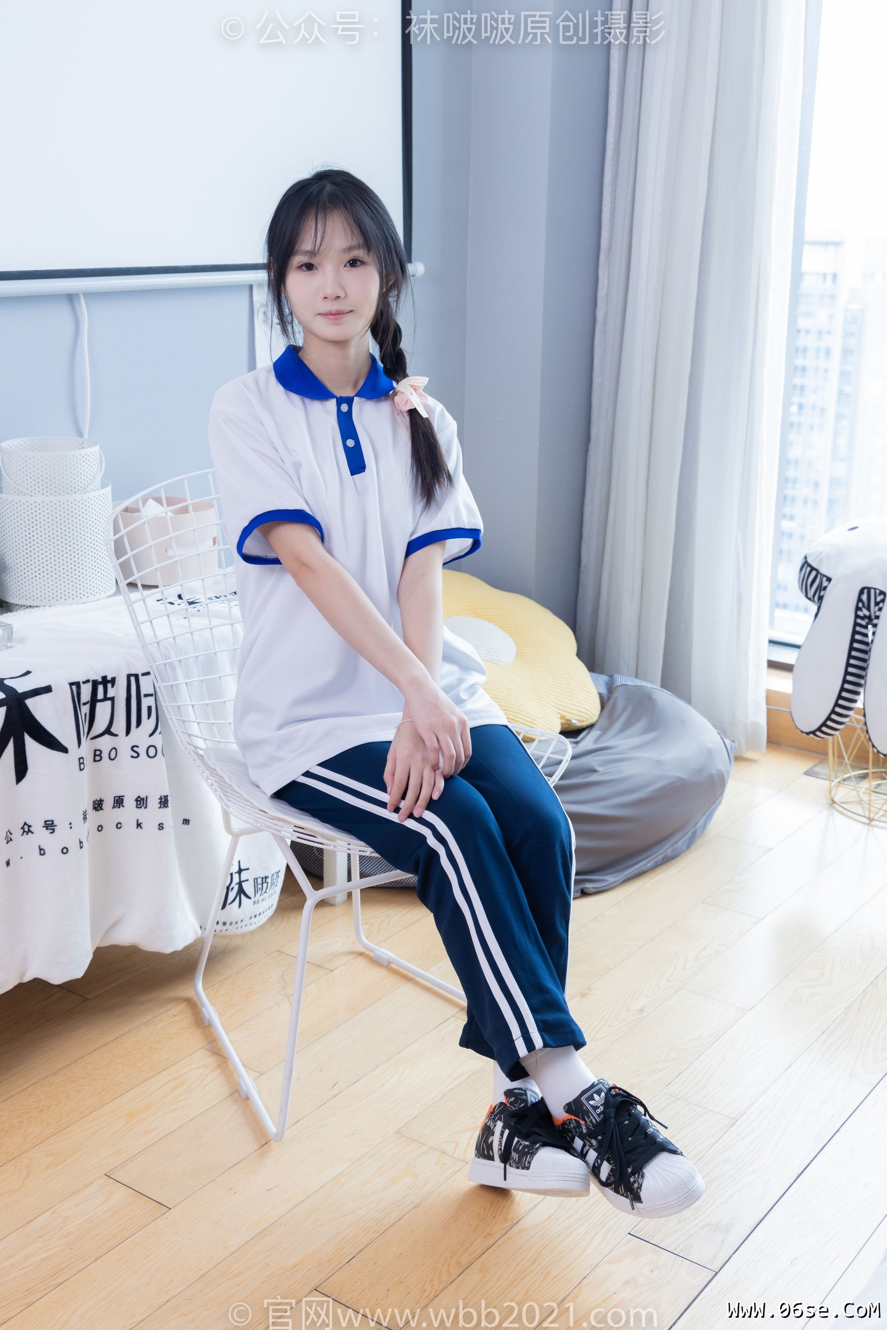 图片[68]-BoBoSocks袜啵啵 No.366 甜甜圈 -三双板鞋、白棉袜、短白丝[150P]-六色网