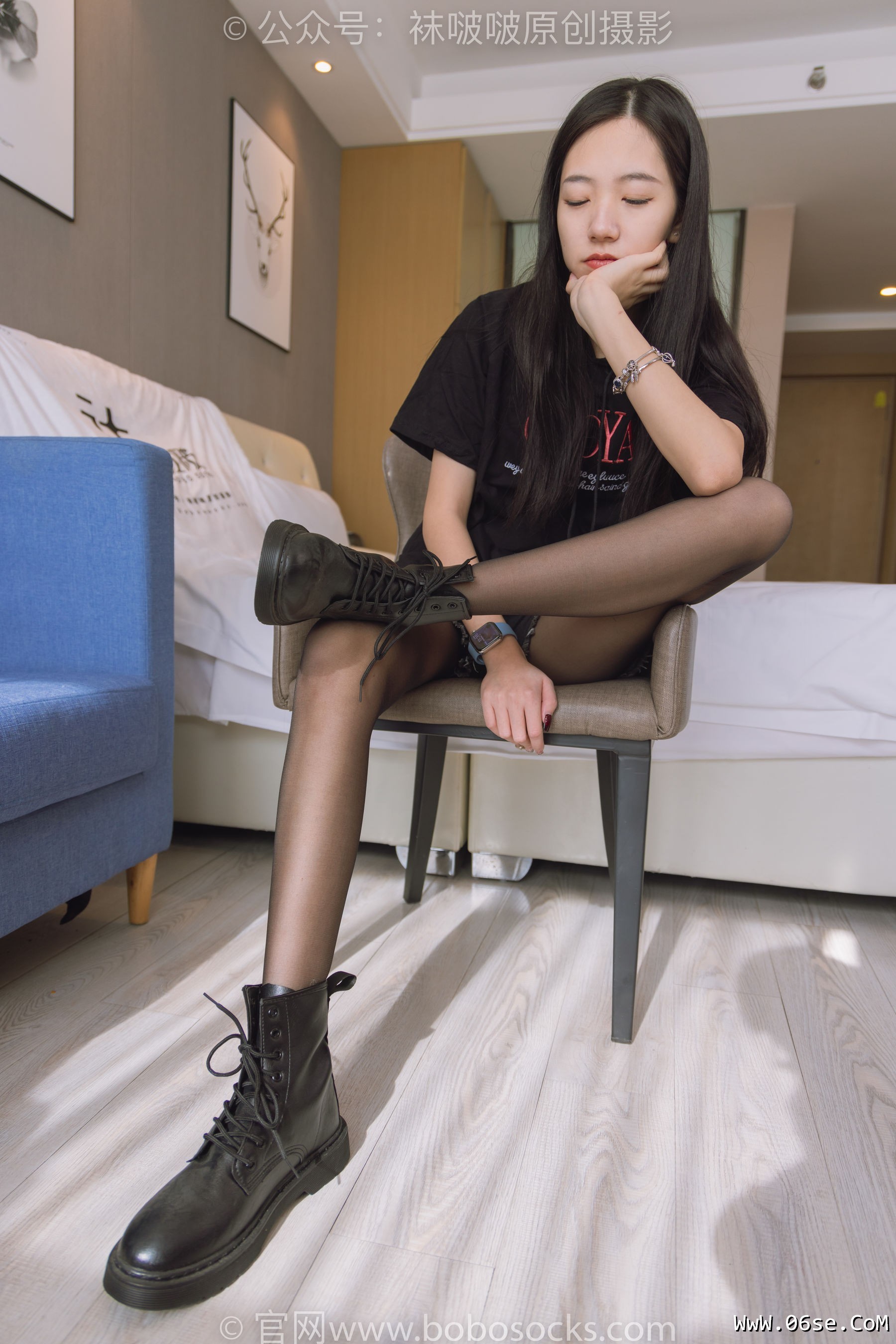 图片[24]-BoBoSocks袜啵啵 No.203 三双靴子、黑丝、网袜[144P]-六色网