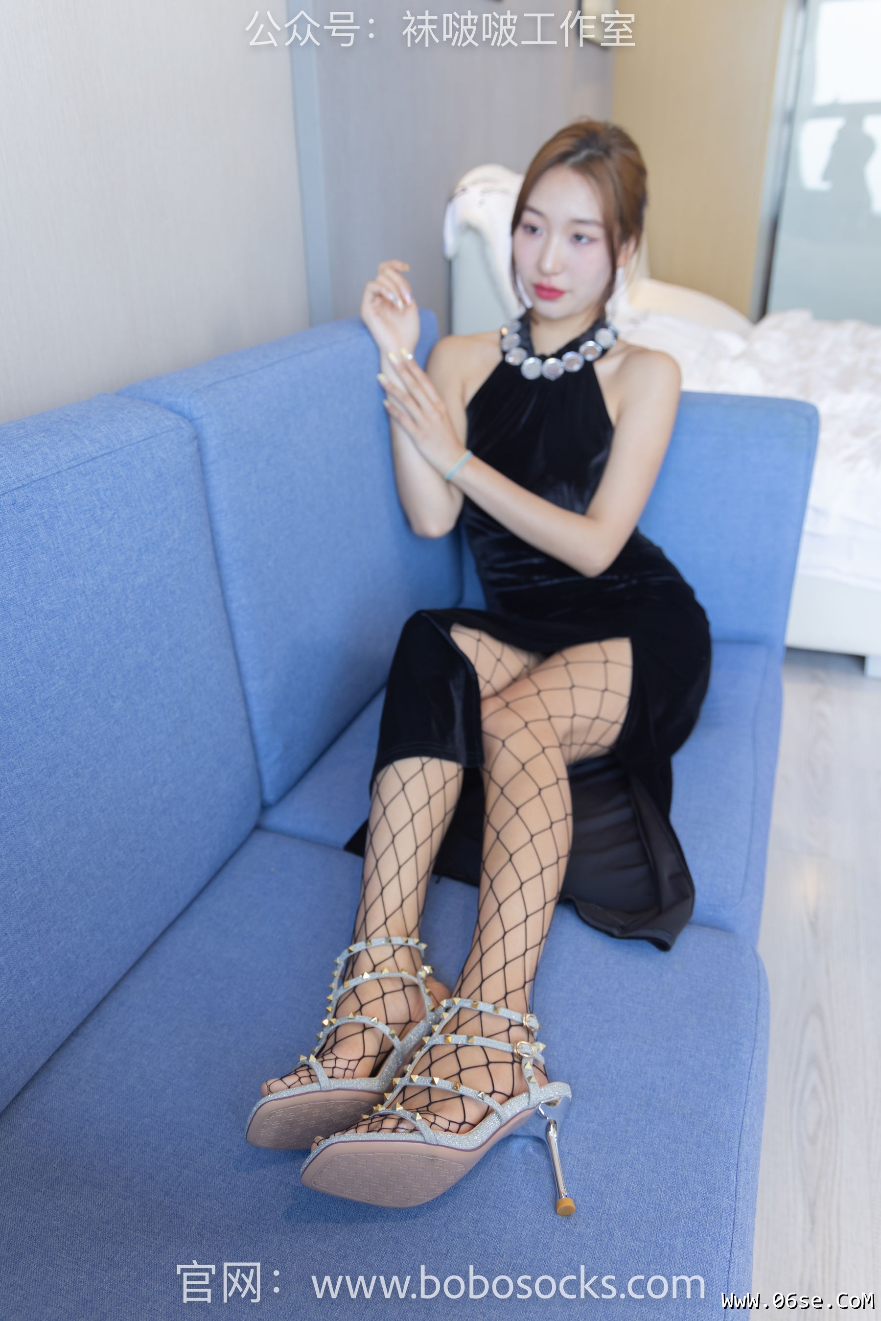 图片[18]-BoBoSocks袜啵啵 No.113 果果-高跟鞋、黑色网袜[141P]-六色网