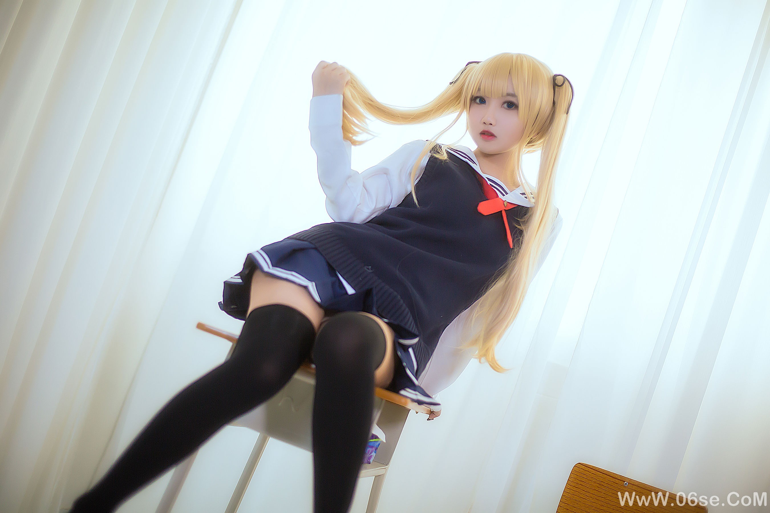 图片[9]-白嫩美少女鬼畜瑶 校服[15P]-六色网