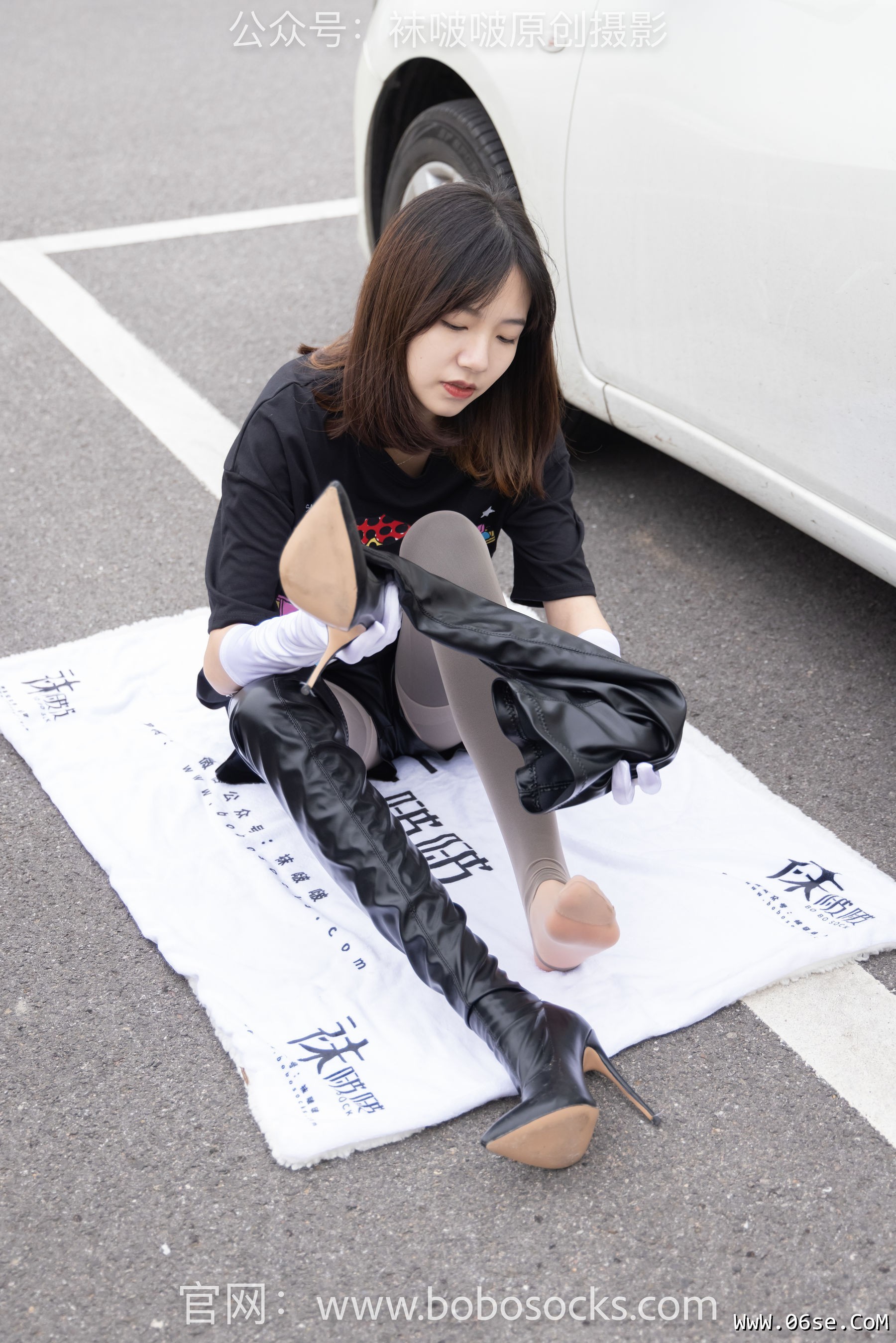 图片[101]-BoBoSocks袜啵啵 No.146 小甜豆-高跟长靴、黑色踩脚裤、肉丝[154P]-六色网