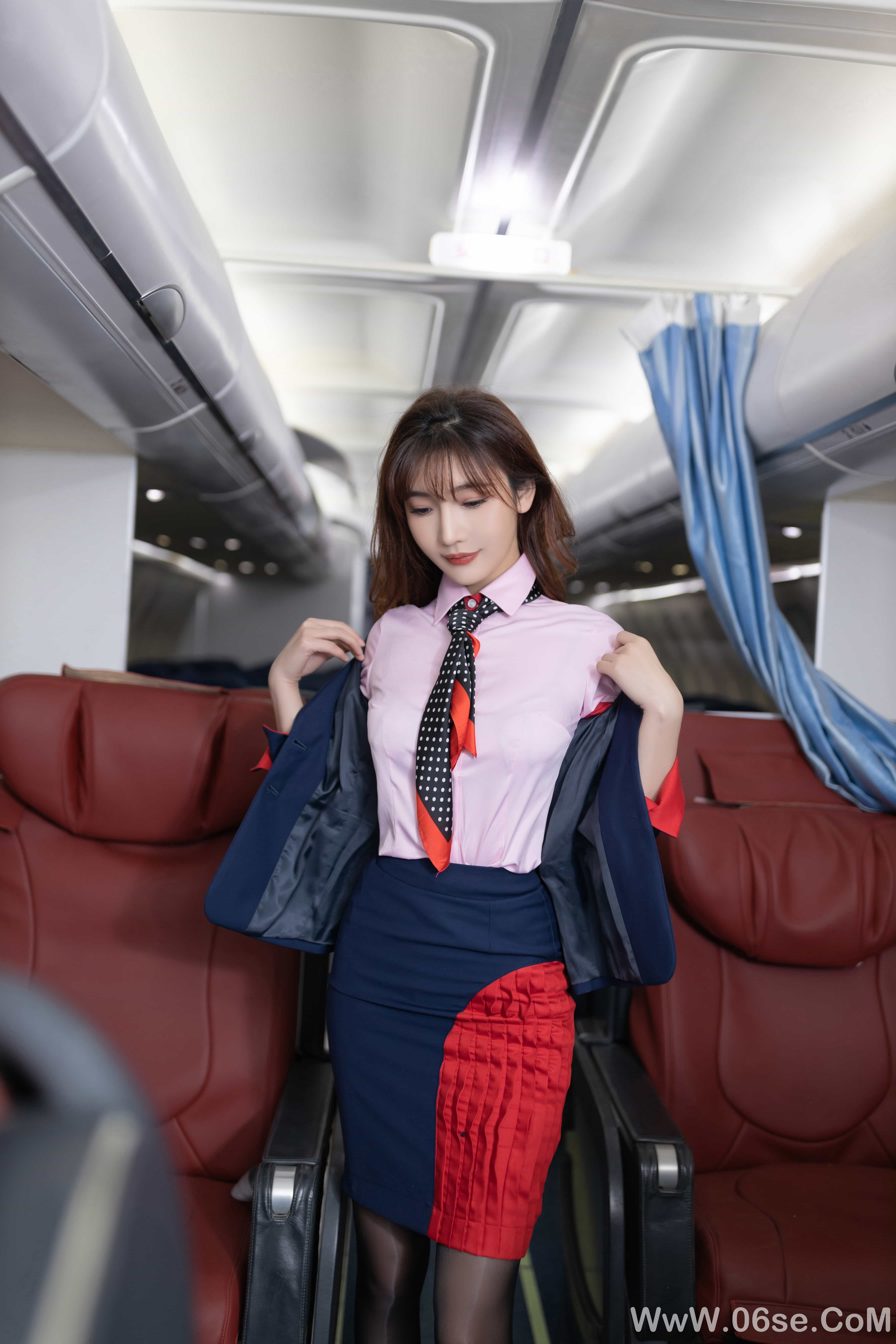 图片[60]-陆萱萱 – 粉色空姐制服[91P]-六色网