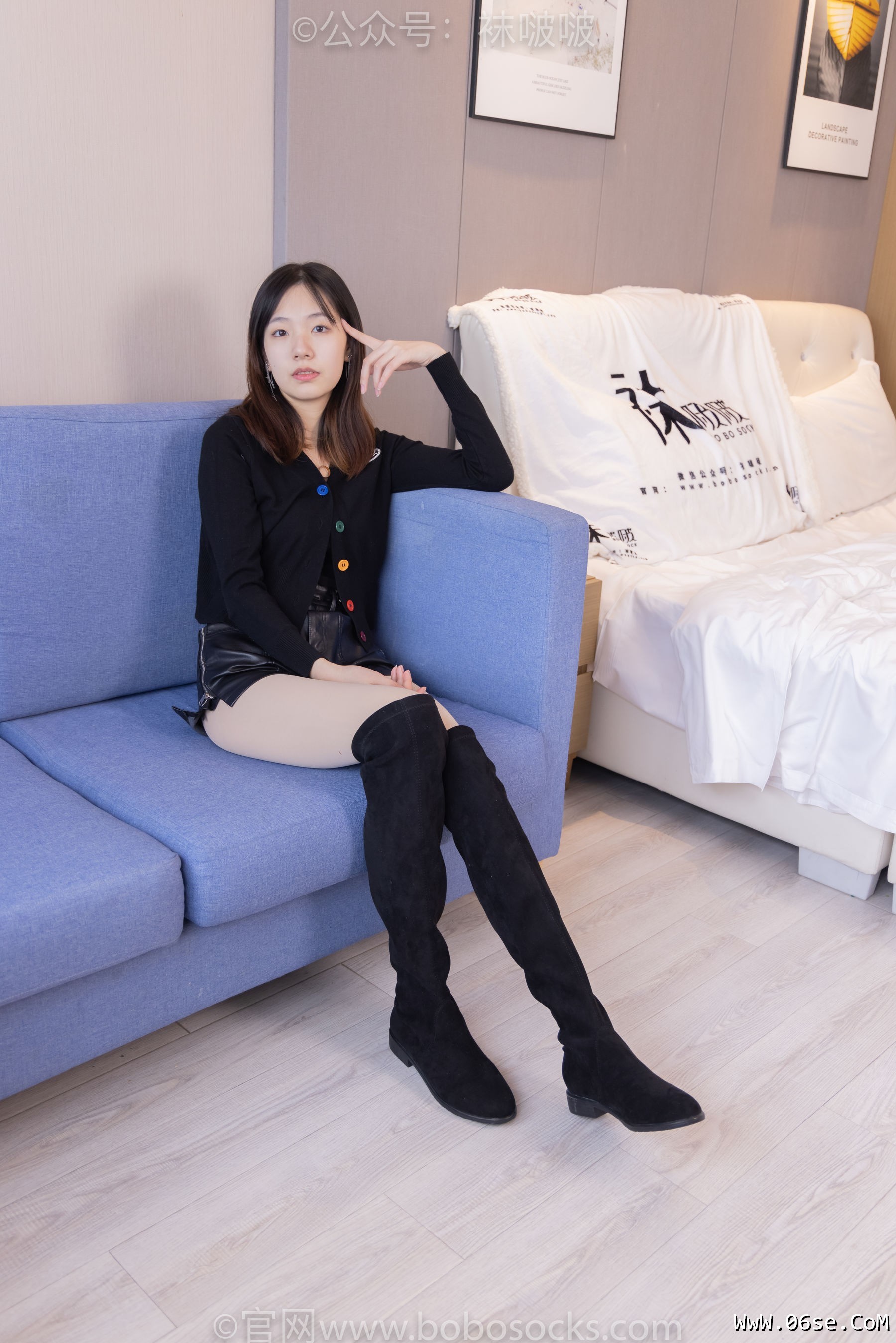 图片[87]-BoBoSocks袜啵啵 No.072 小甜豆-两双长靴、厚黑丝、厚肉丝[144P]-六色网