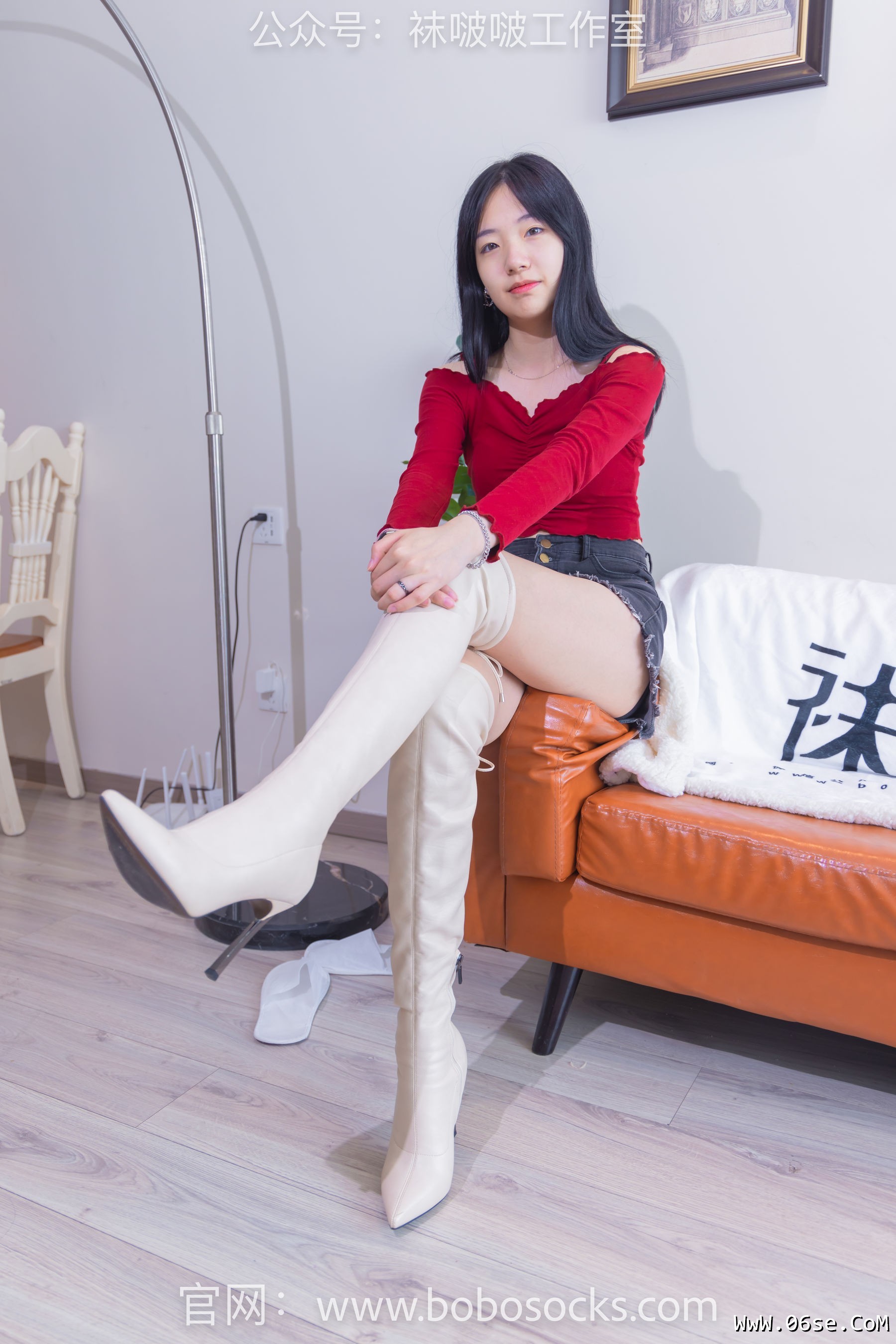 图片[157]-BoBoSocks袜啵啵 No.120 小甜豆-高跟长靴、白棉袜、裸足[170P]-六色网