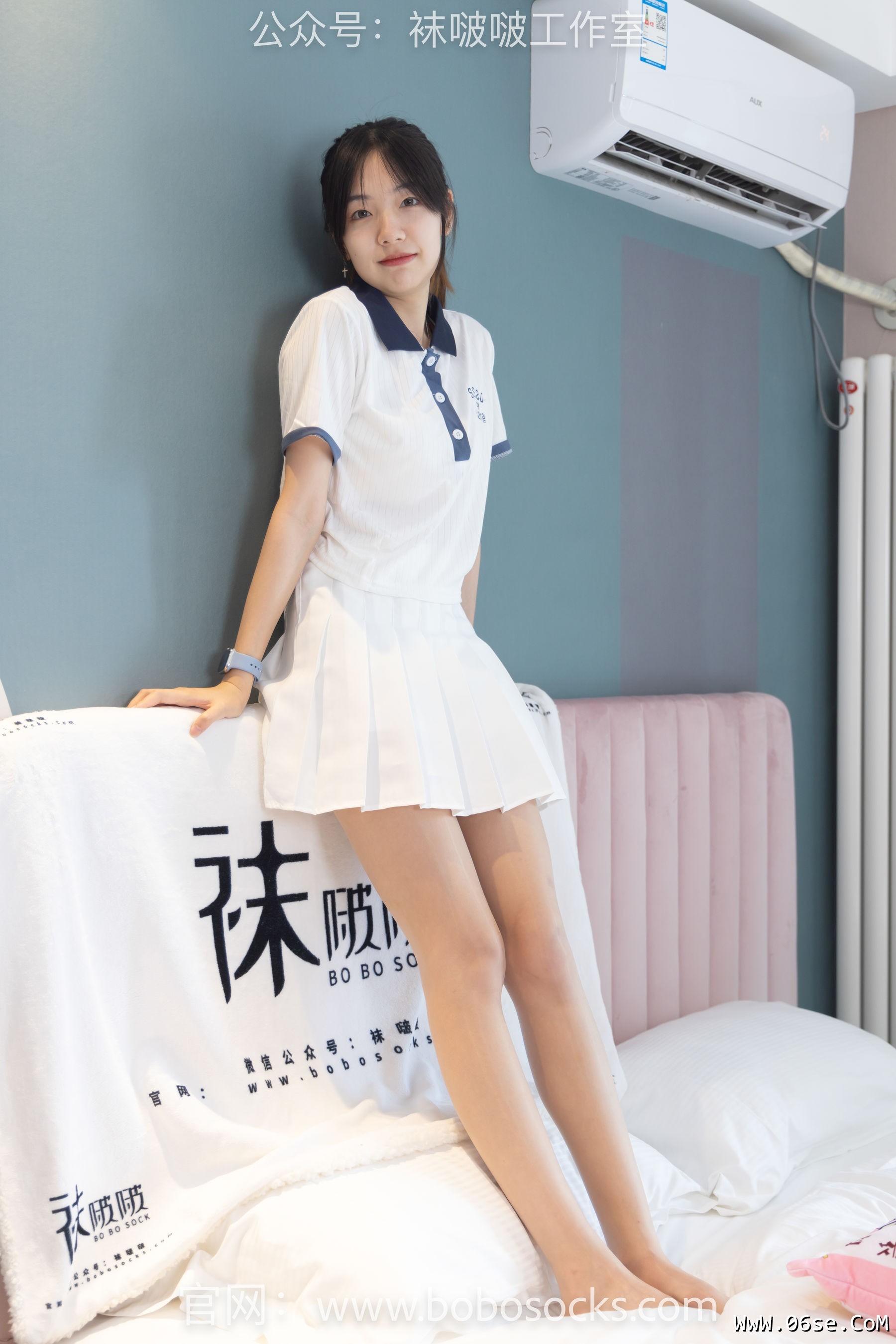 图片[126]-BoBoSocks袜啵啵 No.096 小甜豆-板鞋、白棉袜、油亮肉丝[145P]-六色网