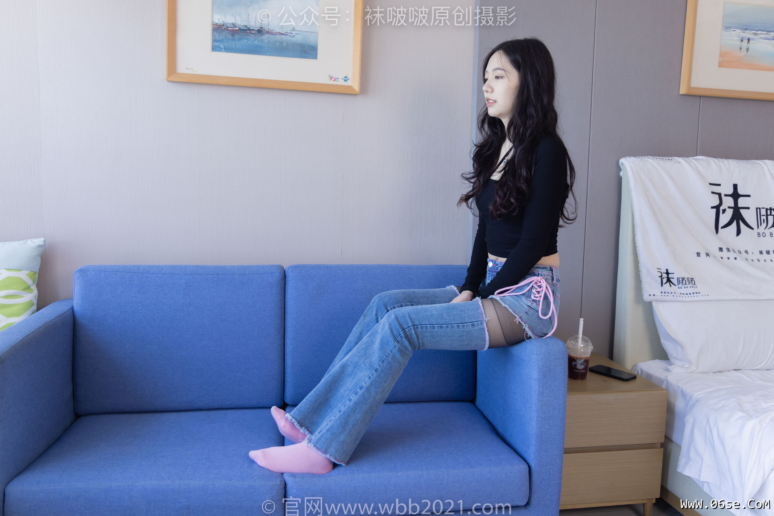 图片[65]-BoBoSocks袜啵啵 No.317 小甜豆 -运动鞋、可拆卸牛仔裤、粉色棉袜、黑丝、裤里丝[140P]-六色网