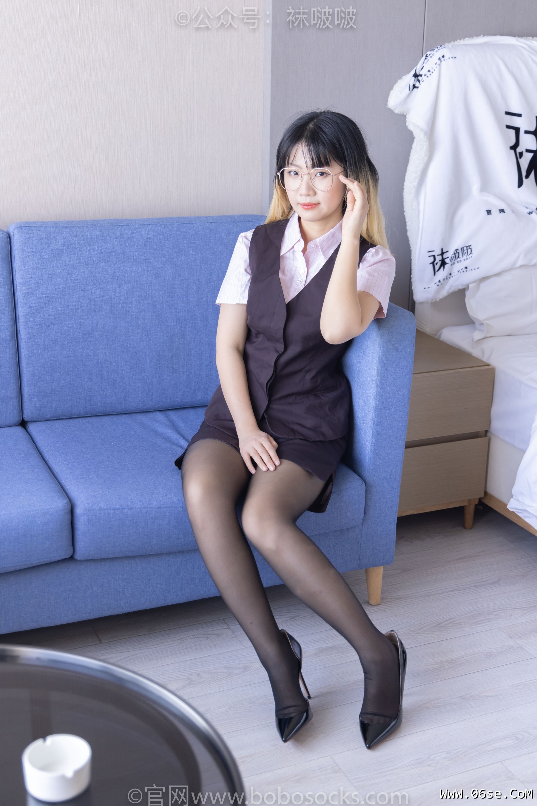图片[3]-BoBoSocks袜啵啵 No.065 砂糖-招行制服、高跟鞋、黑丝[140P]-六色网
