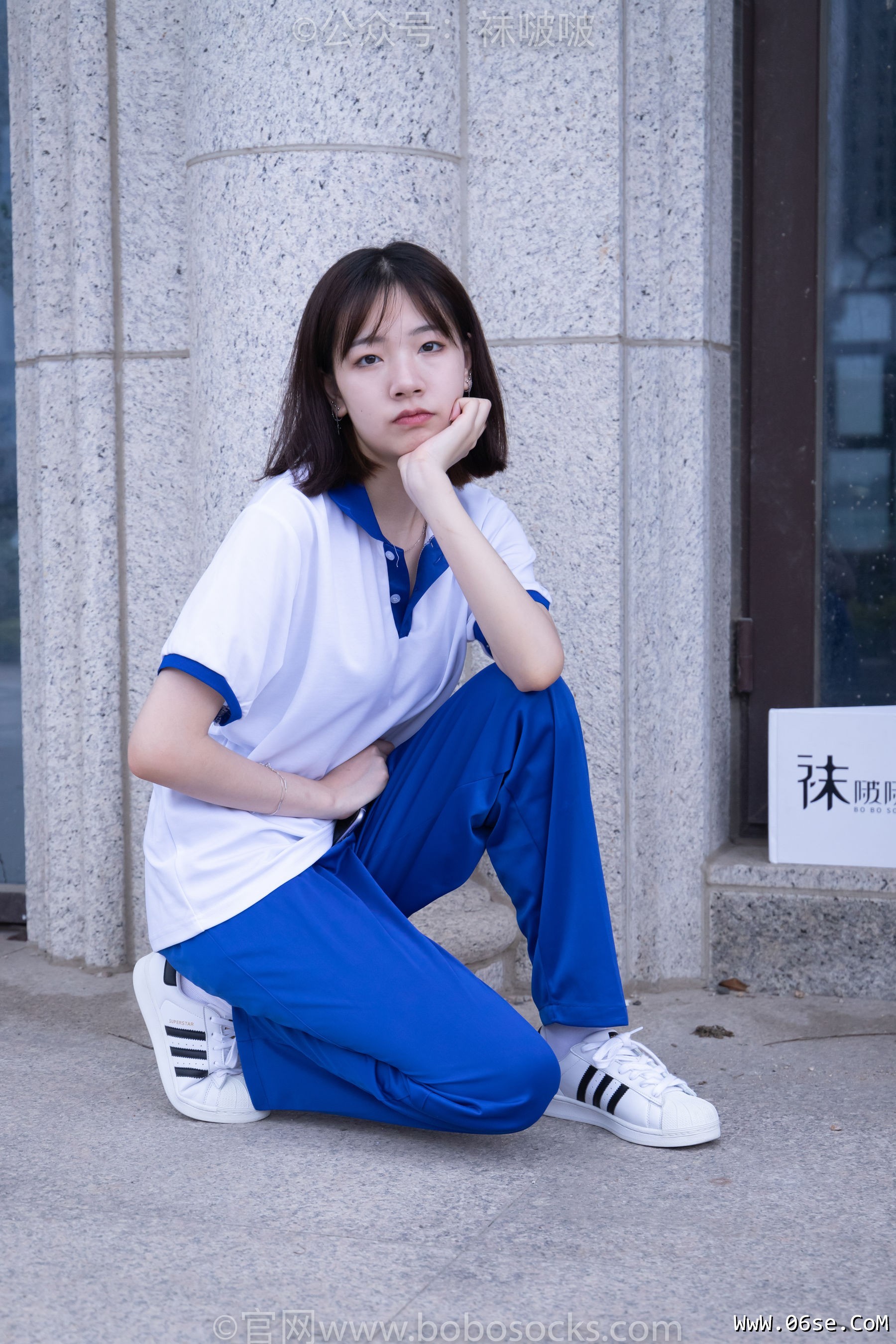 图片[17]-BoBoSocks袜啵啵 No.022 小甜豆-校服、贝壳头、白棉袜、肉丝[140P]-六色网
