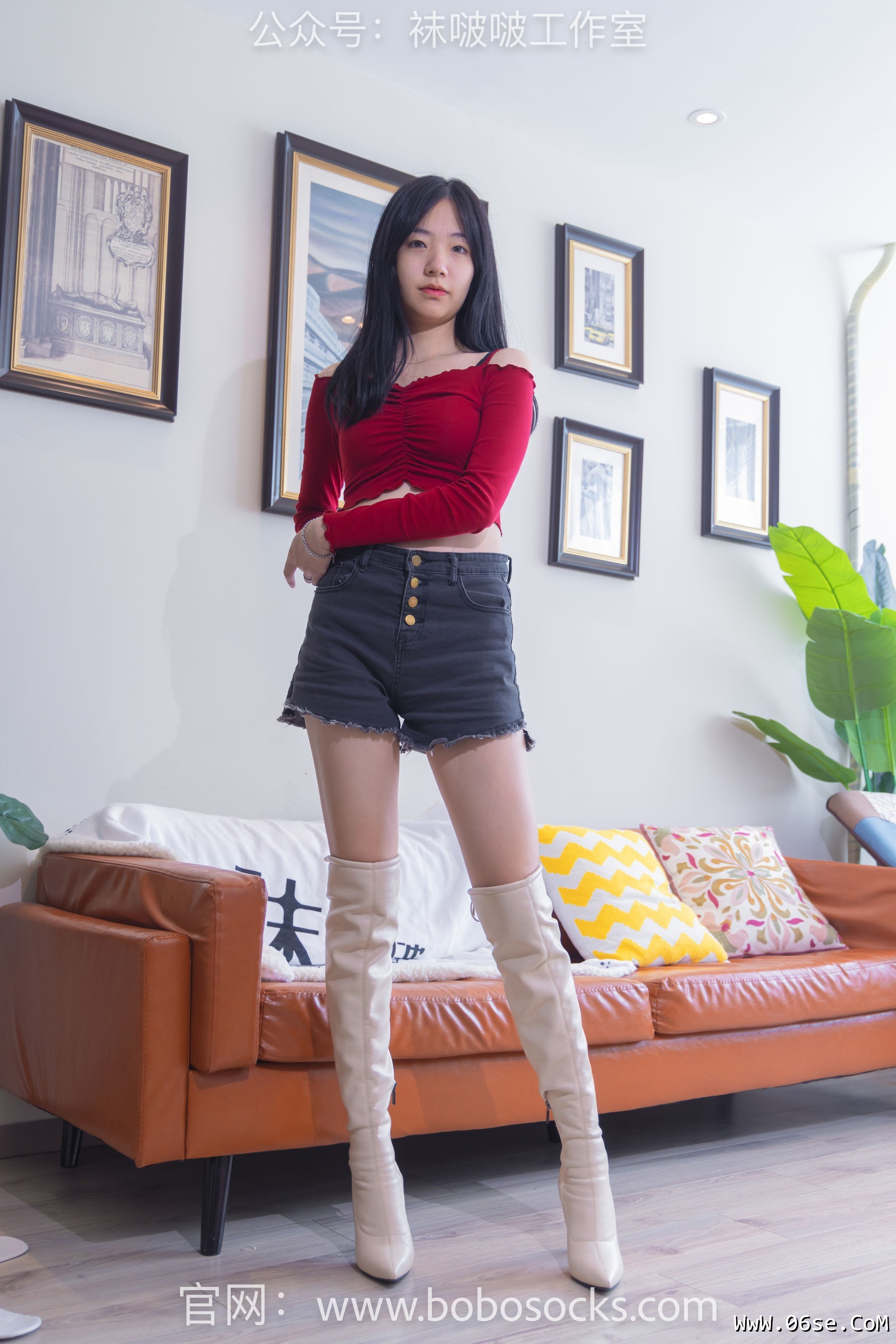 图片[146]-BoBoSocks袜啵啵 No.120 小甜豆-高跟长靴、白棉袜、裸足[170P]-六色网