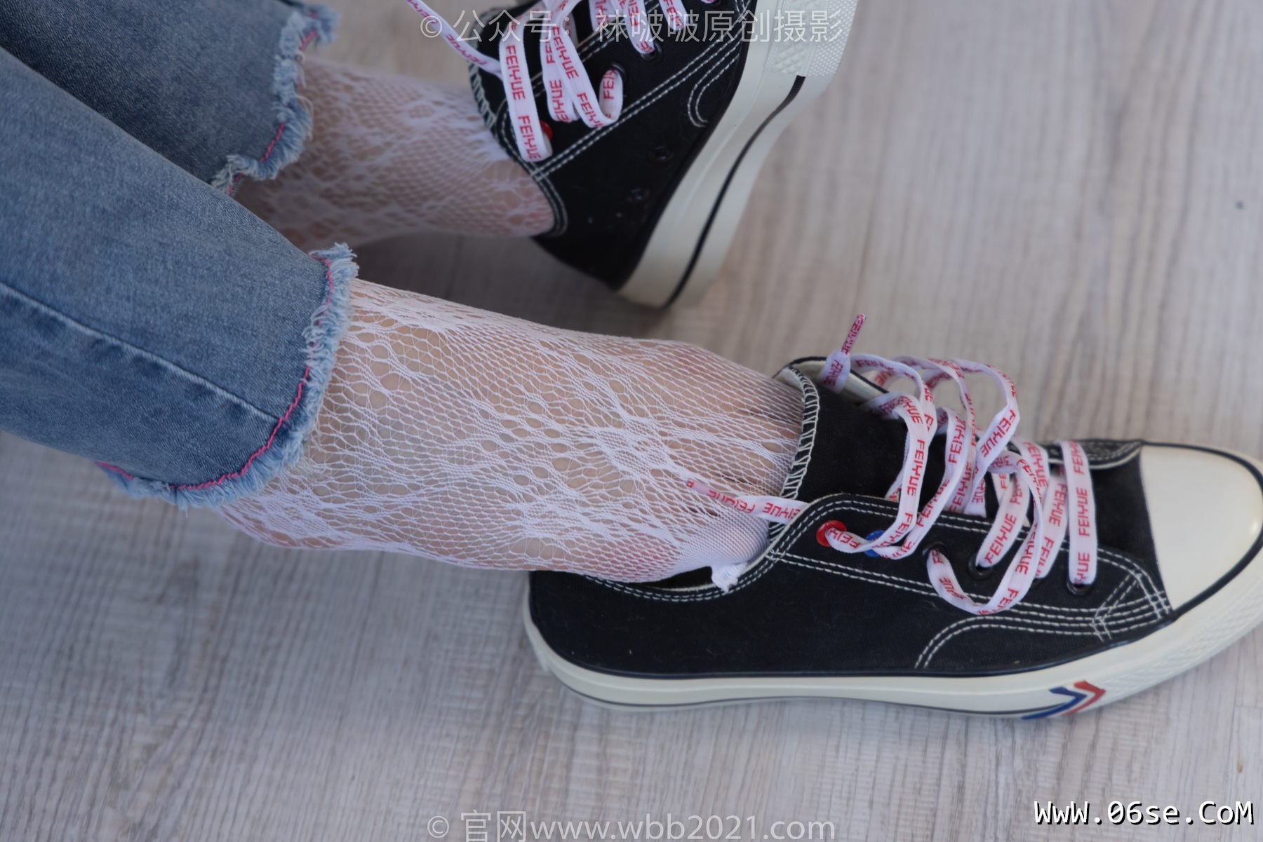 图片[113]-BoBoSocks袜啵啵 No.231 小甜豆-板鞋、白色蕾丝袜、可拆卸牛仔裤、裤里丝[154P]-六色网