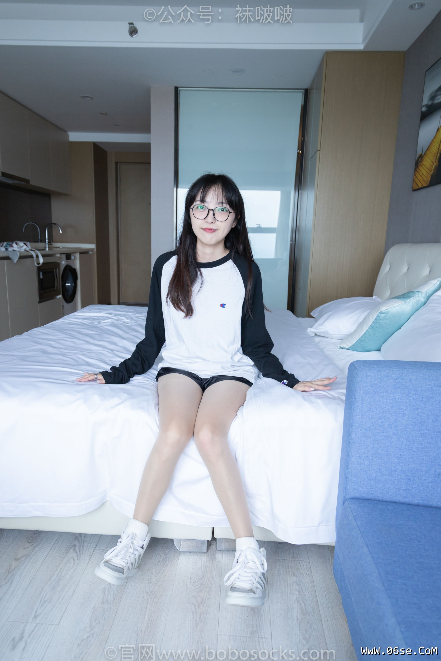 图片[24]-BoBoSocks袜啵啵 No.015 稚予-阿迪板鞋、白色短棉袜、肉丝[148P]-六色网