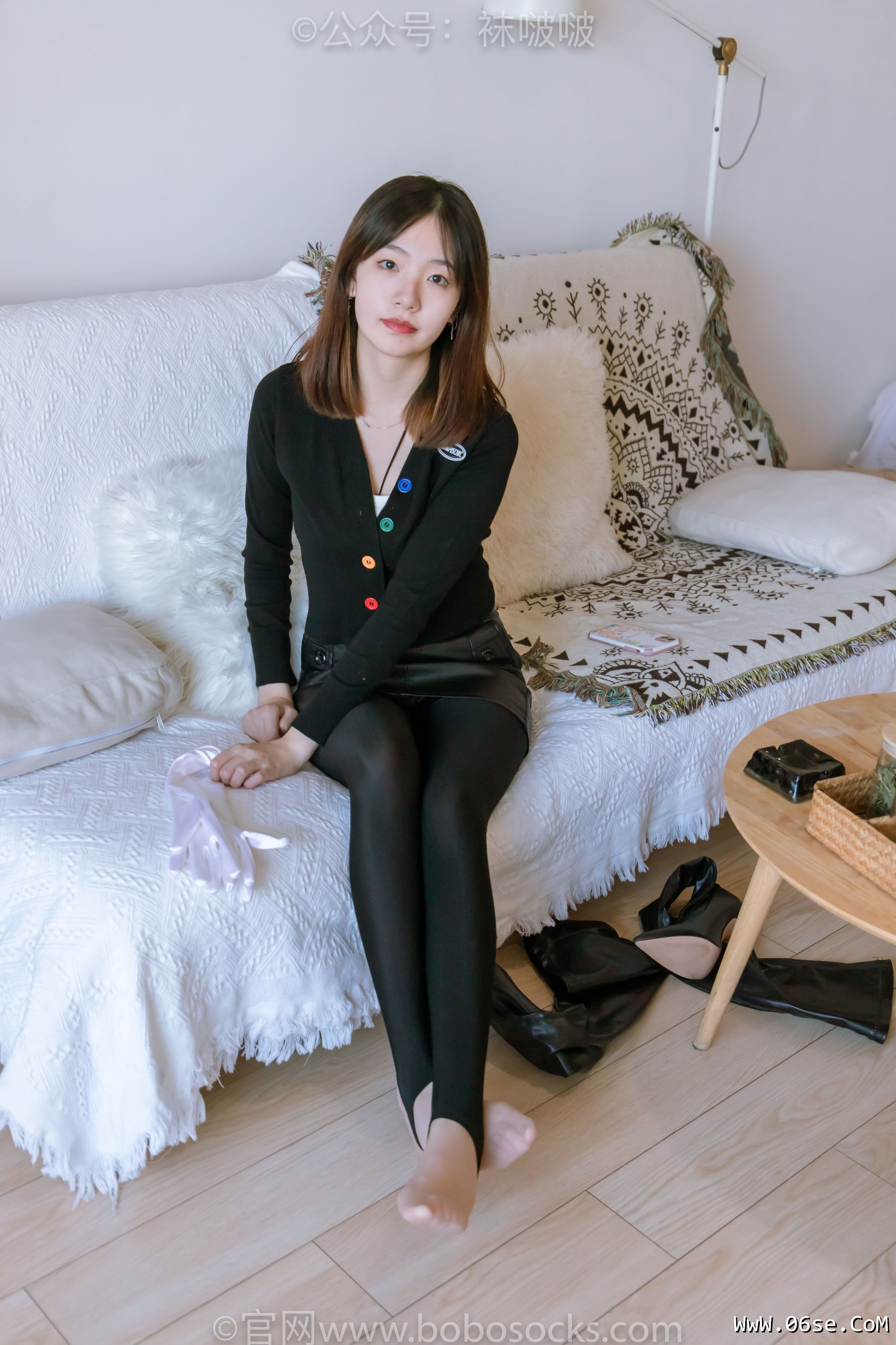 图片[140]-BoBoSocks袜啵啵 No.041 小甜豆-高跟长靴、黑色踩脚裤、肉丝[140P]-六色网