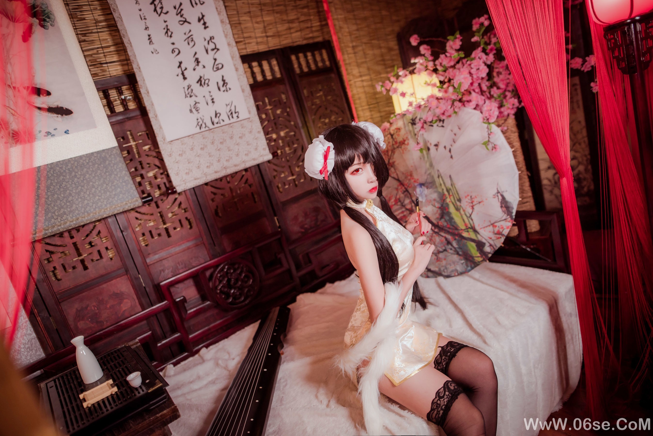 图片[9]-人气Coser二佐Nisa 狂三旗袍[31P]-六色网