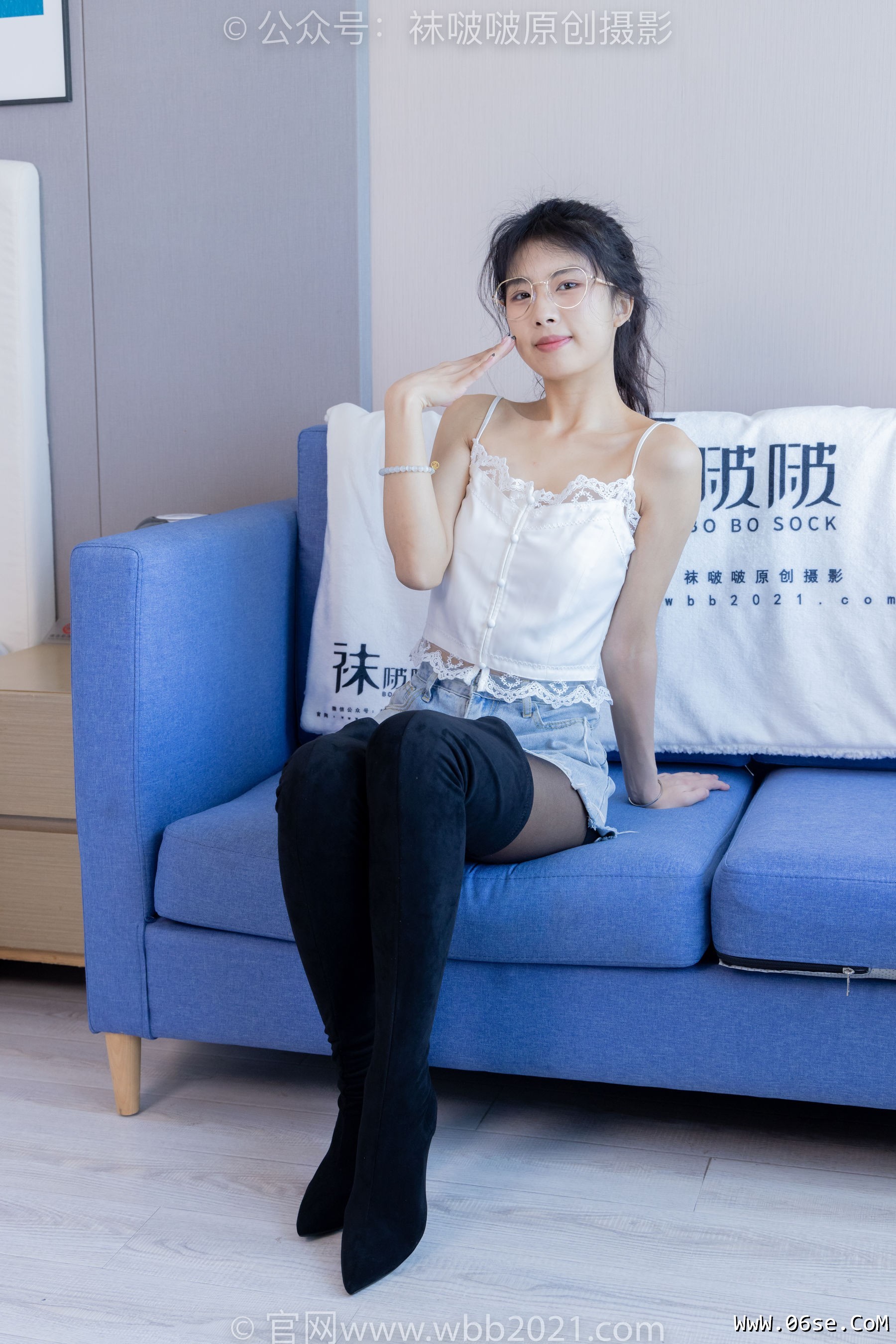 图片[64]-BoBoSocks袜啵啵 No.383 奶油 -长靴、高跟长靴、黑丝、网袜、裸足[150P]-六色网
