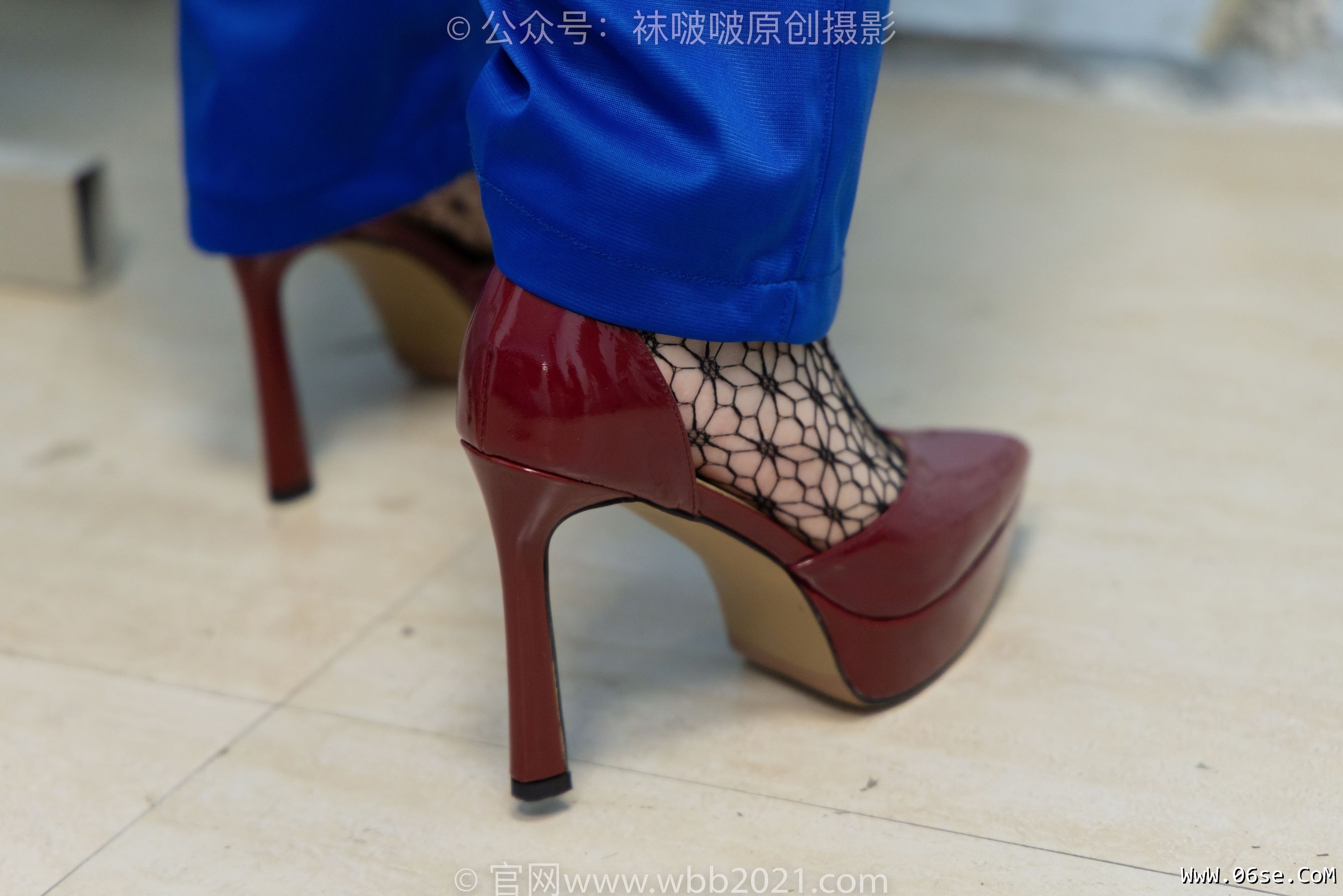 图片[115]-BoBoSocks袜啵啵 No.375 小甜豆 -高跟鞋、黑色蕾丝网袜、校服裤里丝[160P]-六色网