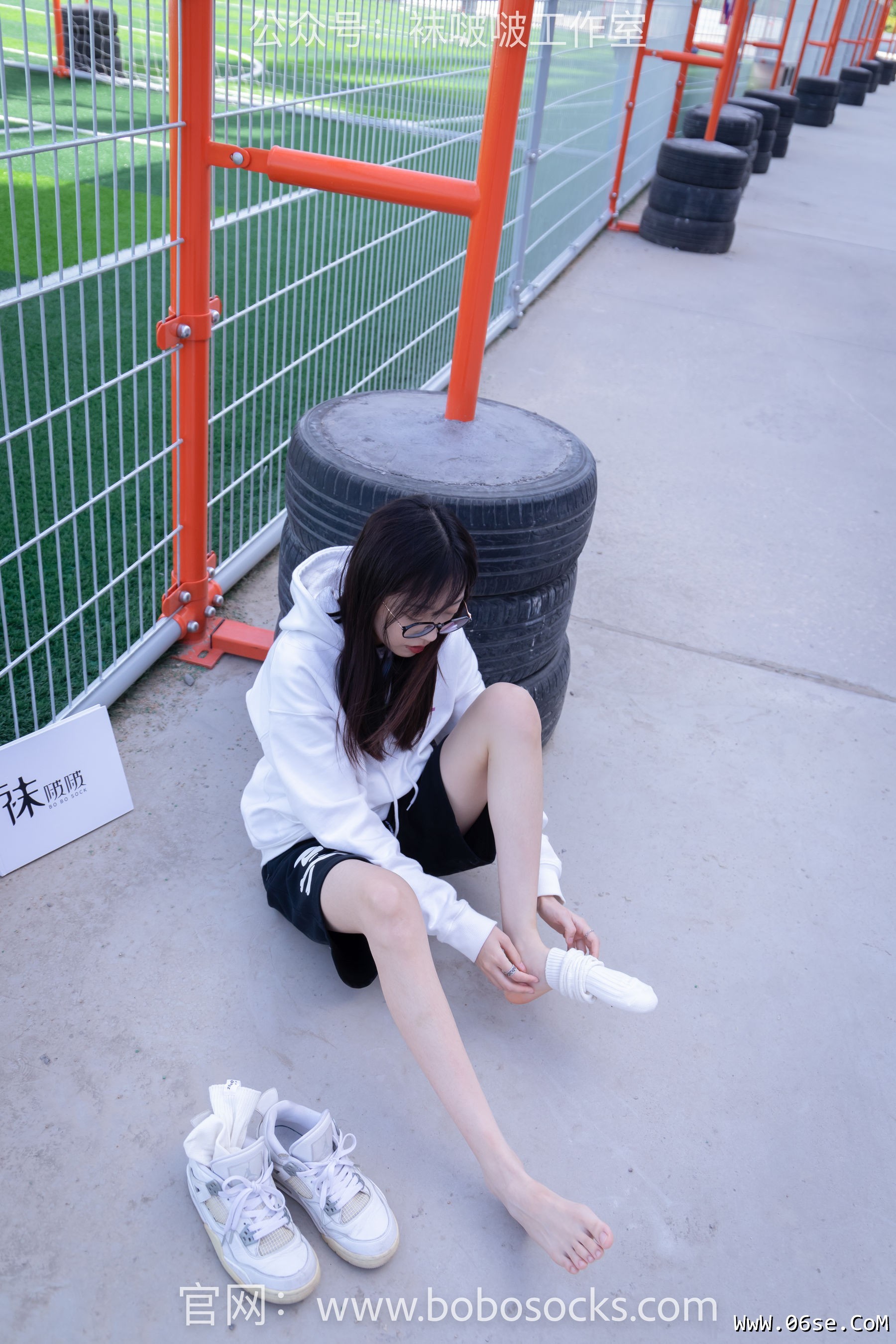图片[114]-BoBoSocks袜啵啵 No.103 稚予-AJ篮球鞋、白棉袜、裸足[134P]-六色网