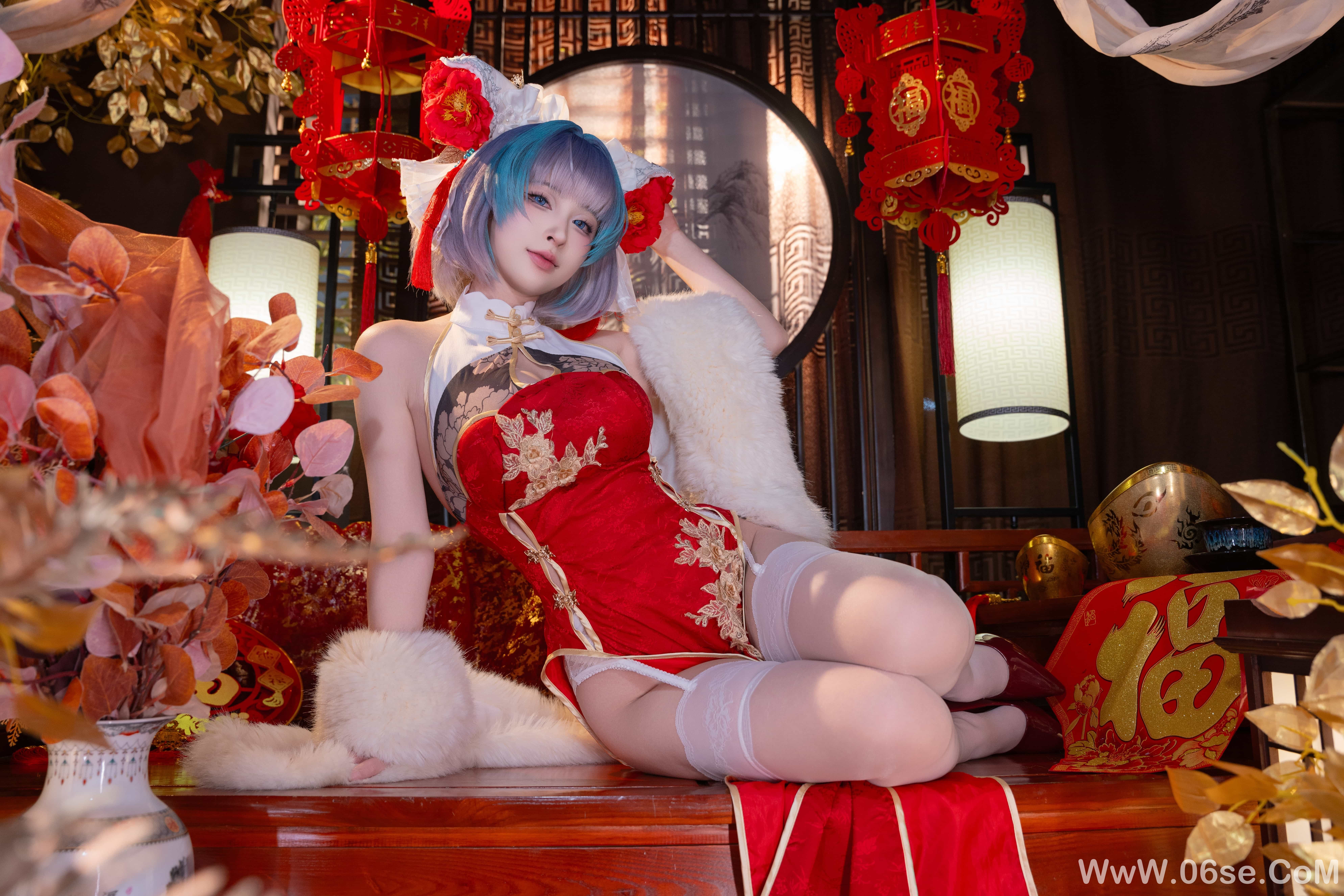 图片[44]-清水由乃 – 碧蓝航线 柴郡 新春旗袍[71P]-六色网