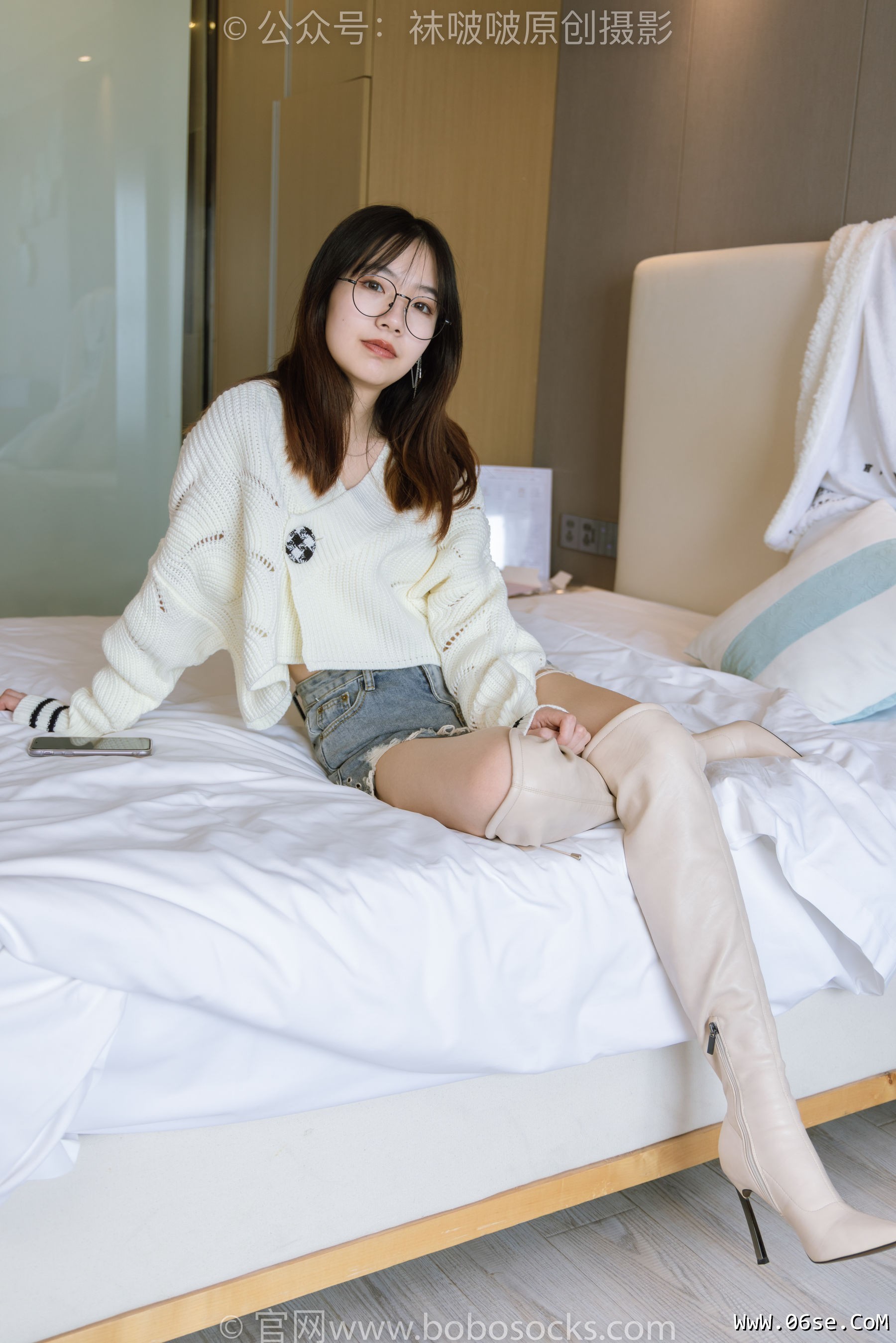 图片[150]-BoBoSocks袜啵啵 No.222 小甜豆-长靴、白棉袜、裸足[180P]-六色网