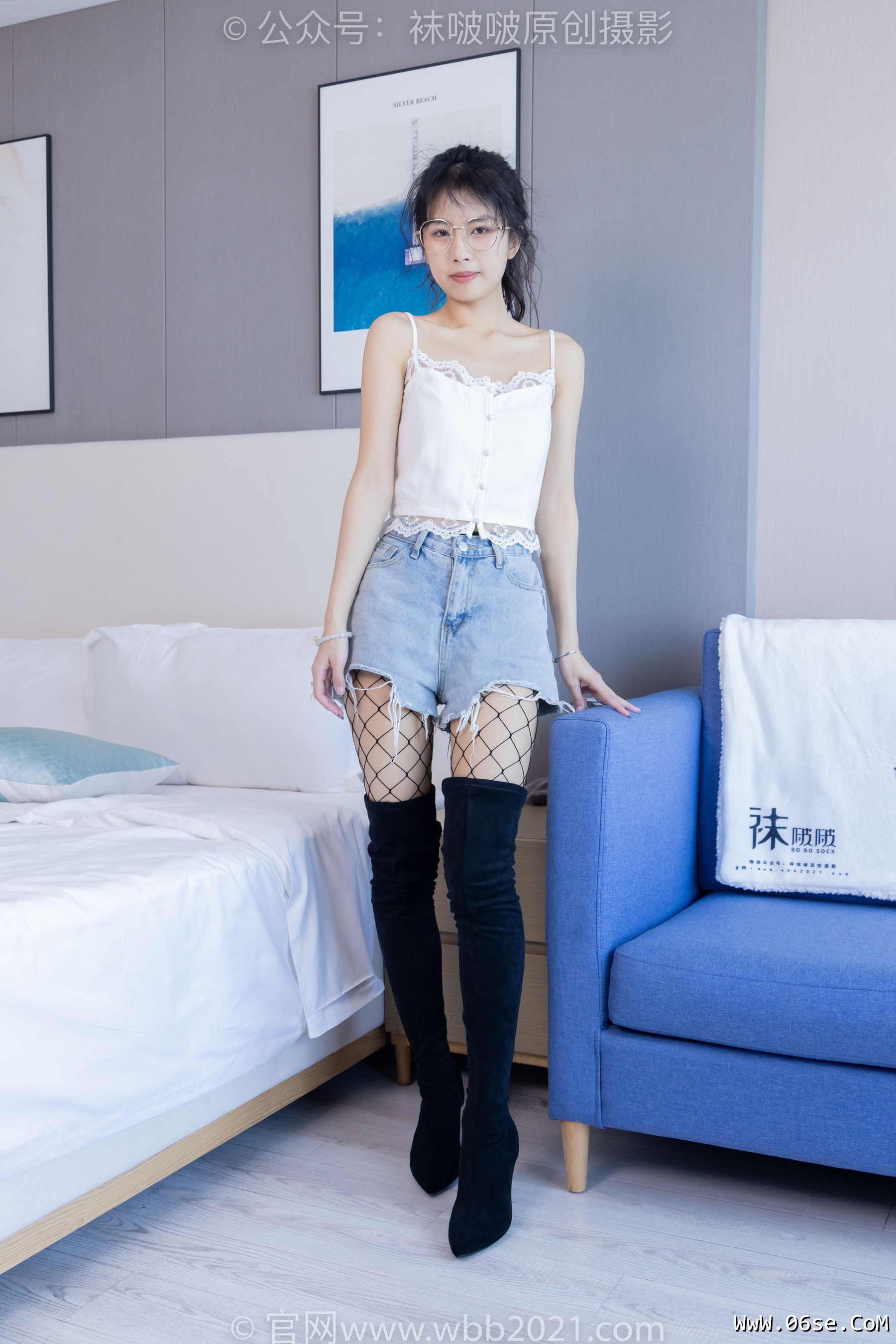 图片[141]-BoBoSocks袜啵啵 No.383 奶油 -长靴、高跟长靴、黑丝、网袜、裸足[150P]-六色网