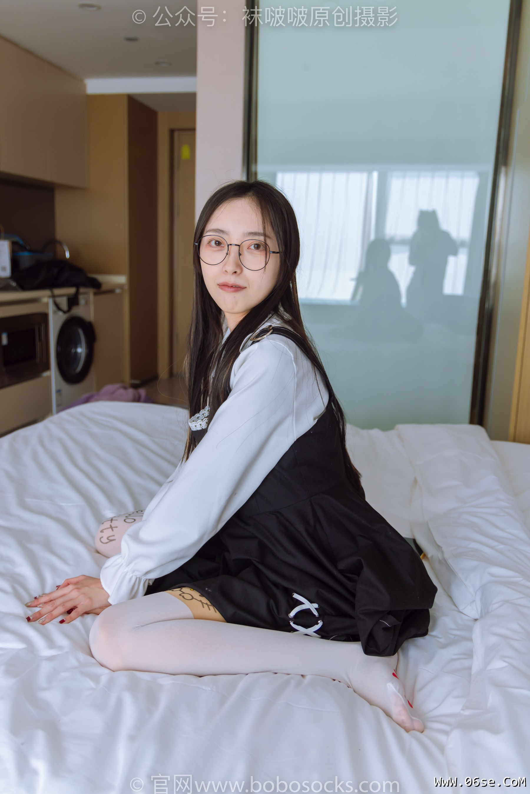 图片[124]-BoBoSocks袜啵啵 No.177 稚予-皮鞋、厚白丝（脚底猫爪印款）[140P]-六色网