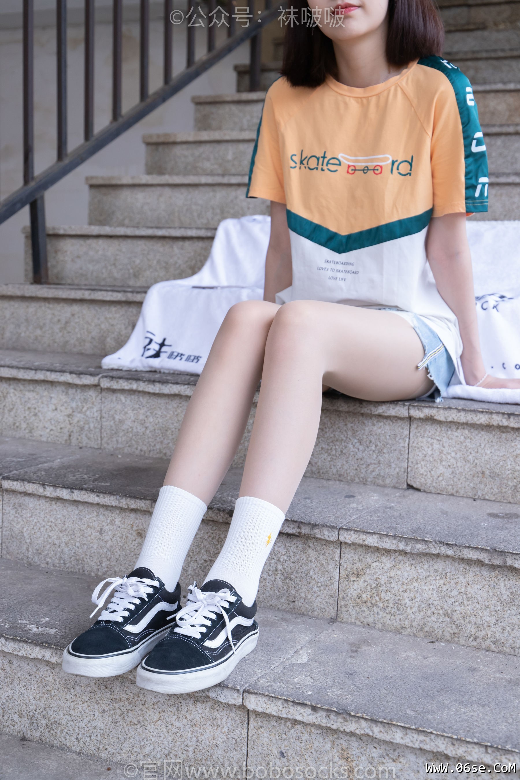 图片[18]-BoBoSocks袜啵啵 No.069 小甜豆-vans板鞋、白棉袜、肉丝[135P]-六色网