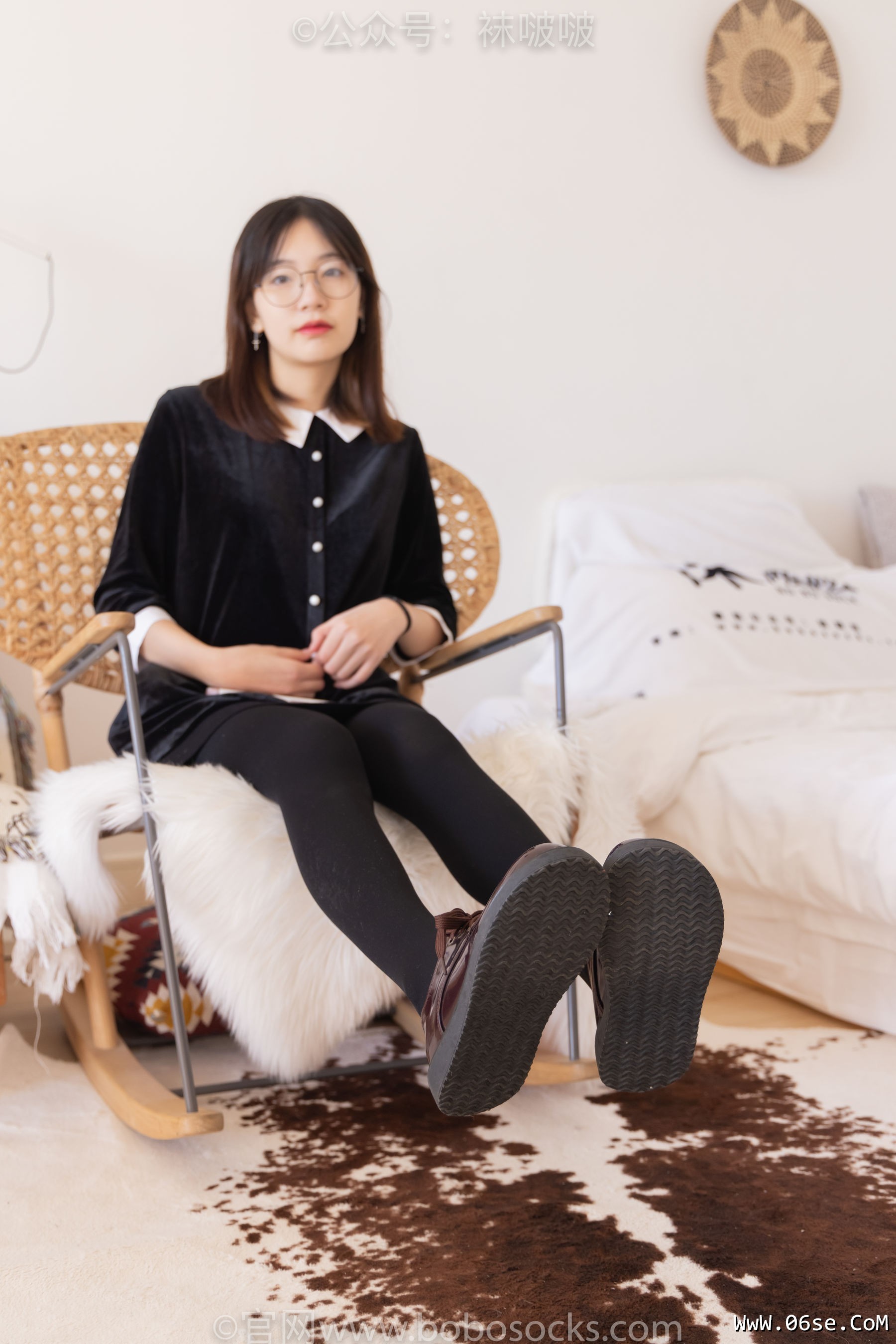 图片[18]-BoBoSocks袜啵啵 No.053 小甜豆-皮鞋、厚黑丝、黑色蕾丝船袜[140P]-六色网