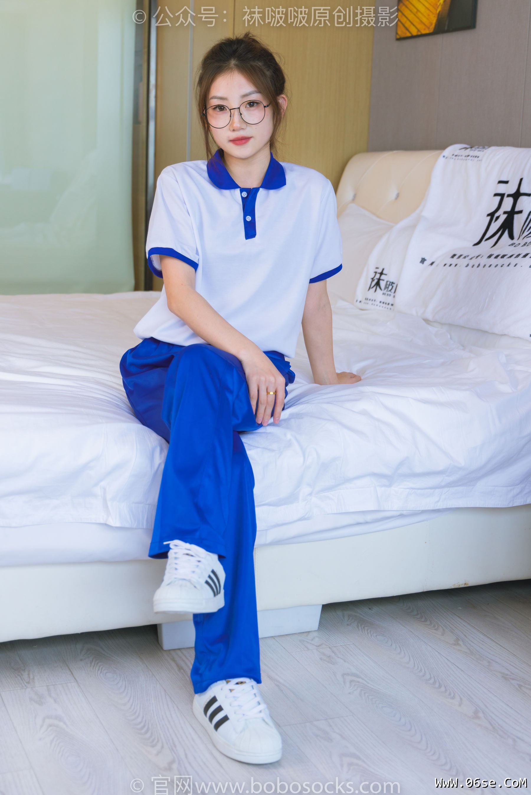 图片[57]-BoBoSocks袜啵啵 No.193 小沫-贝壳头板鞋、白棉袜、肉丝、校服裤里丝[140P]-六色网