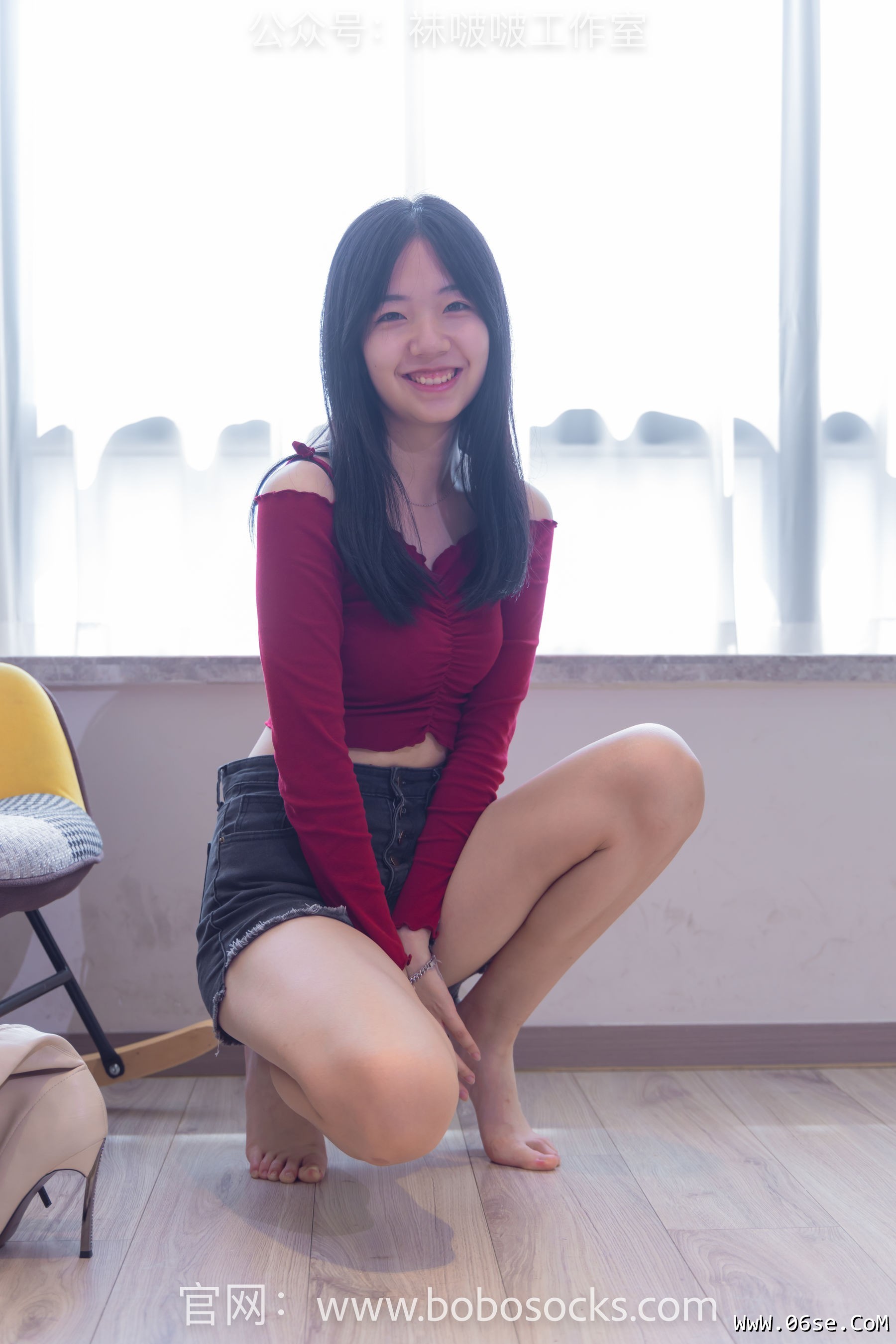图片[72]-BoBoSocks袜啵啵 No.120 小甜豆-高跟长靴、白棉袜、裸足[170P]-六色网