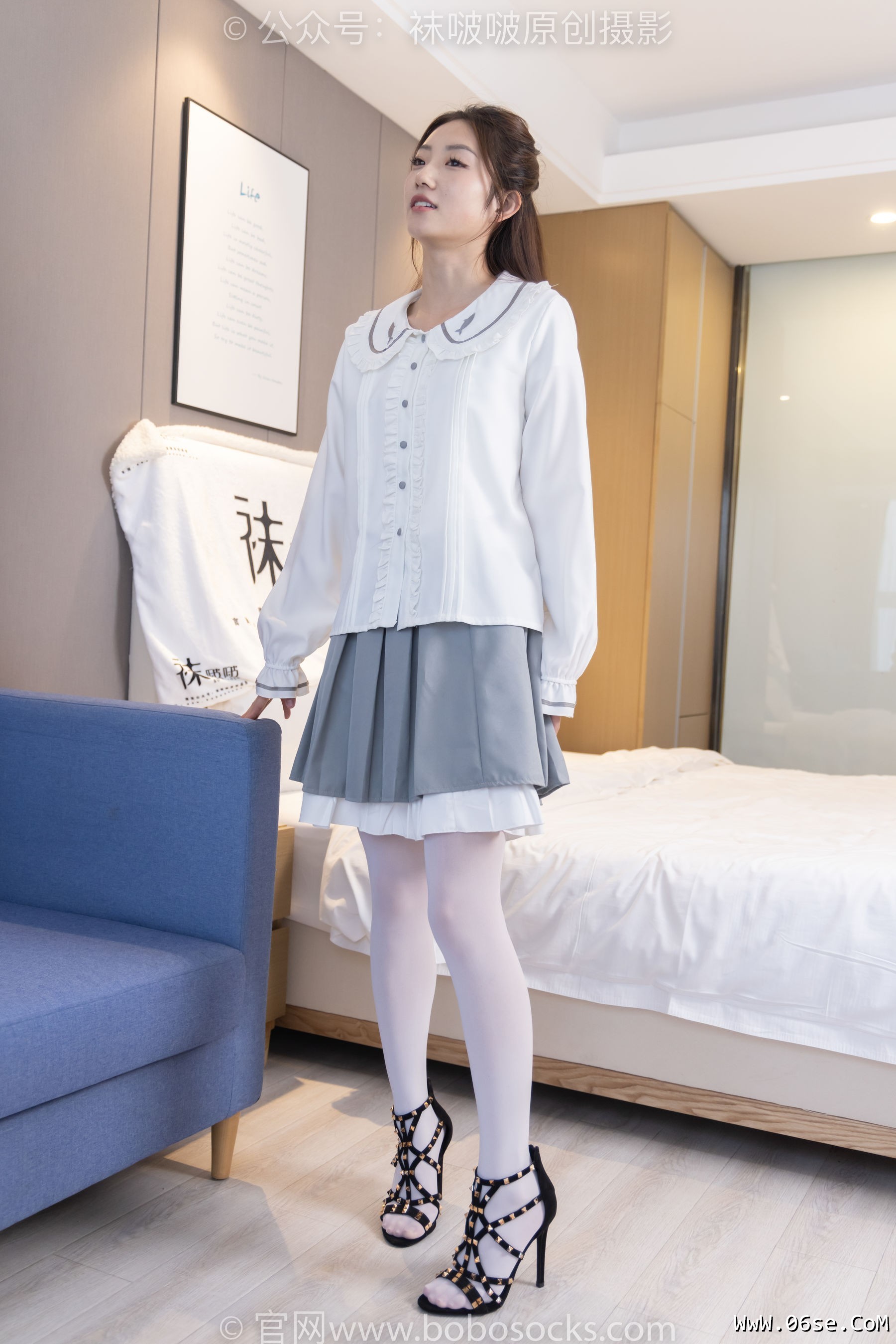 图片[13]-BoBoSocks袜啵啵 No.211 小沫 -高跟鞋、厚白丝[142P]-六色网