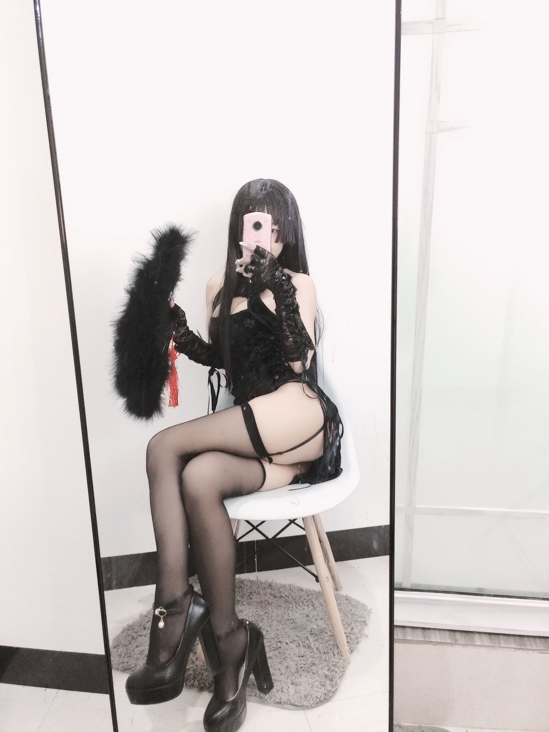 图片[19]-白嫩美少女鬼畜瑶 黑色旗袍[70P]-六色网
