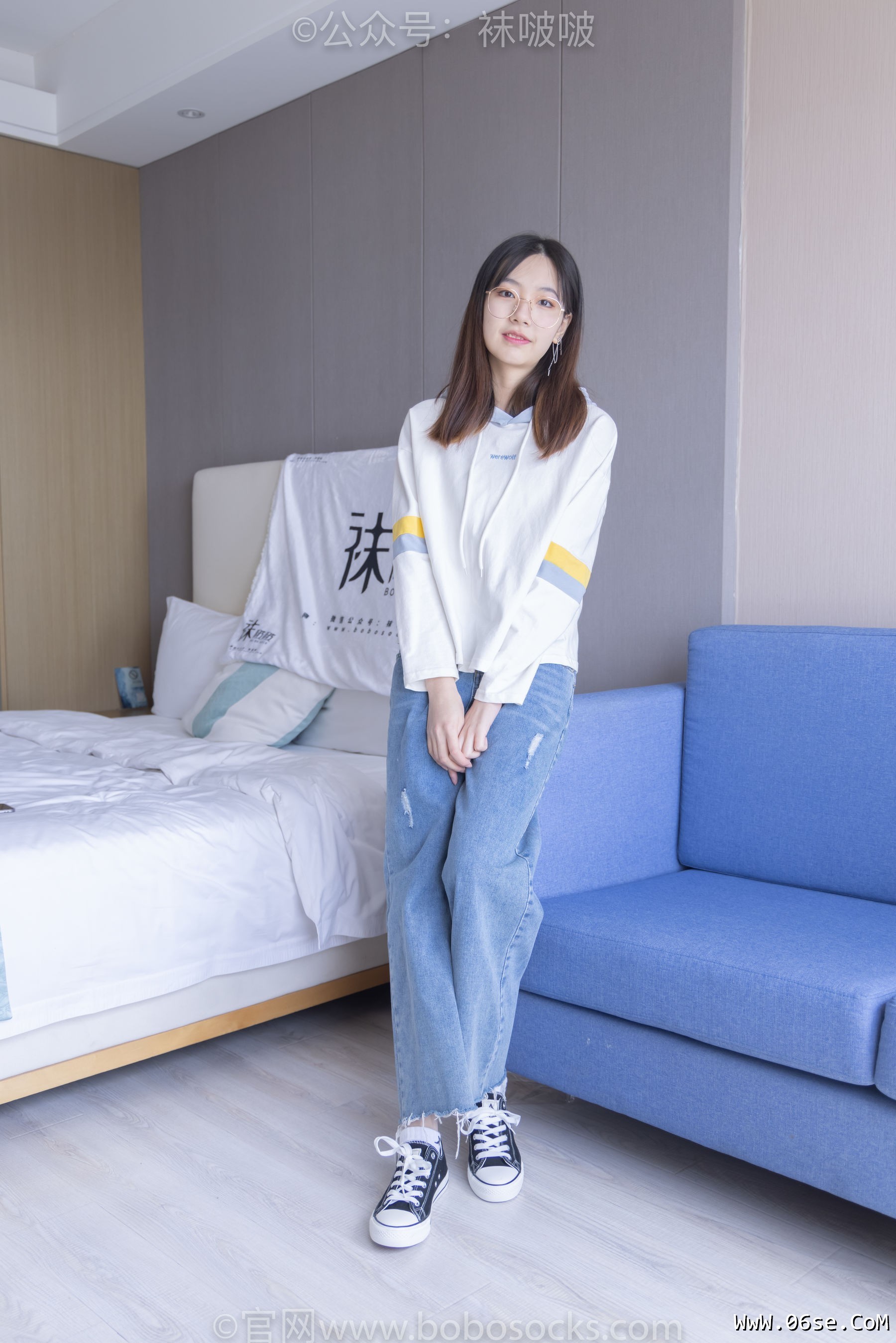 图片[12]-BoBoSocks袜啵啵 No.080 小甜豆-帆布鞋、白棉袜、肉丝[140P]-六色网