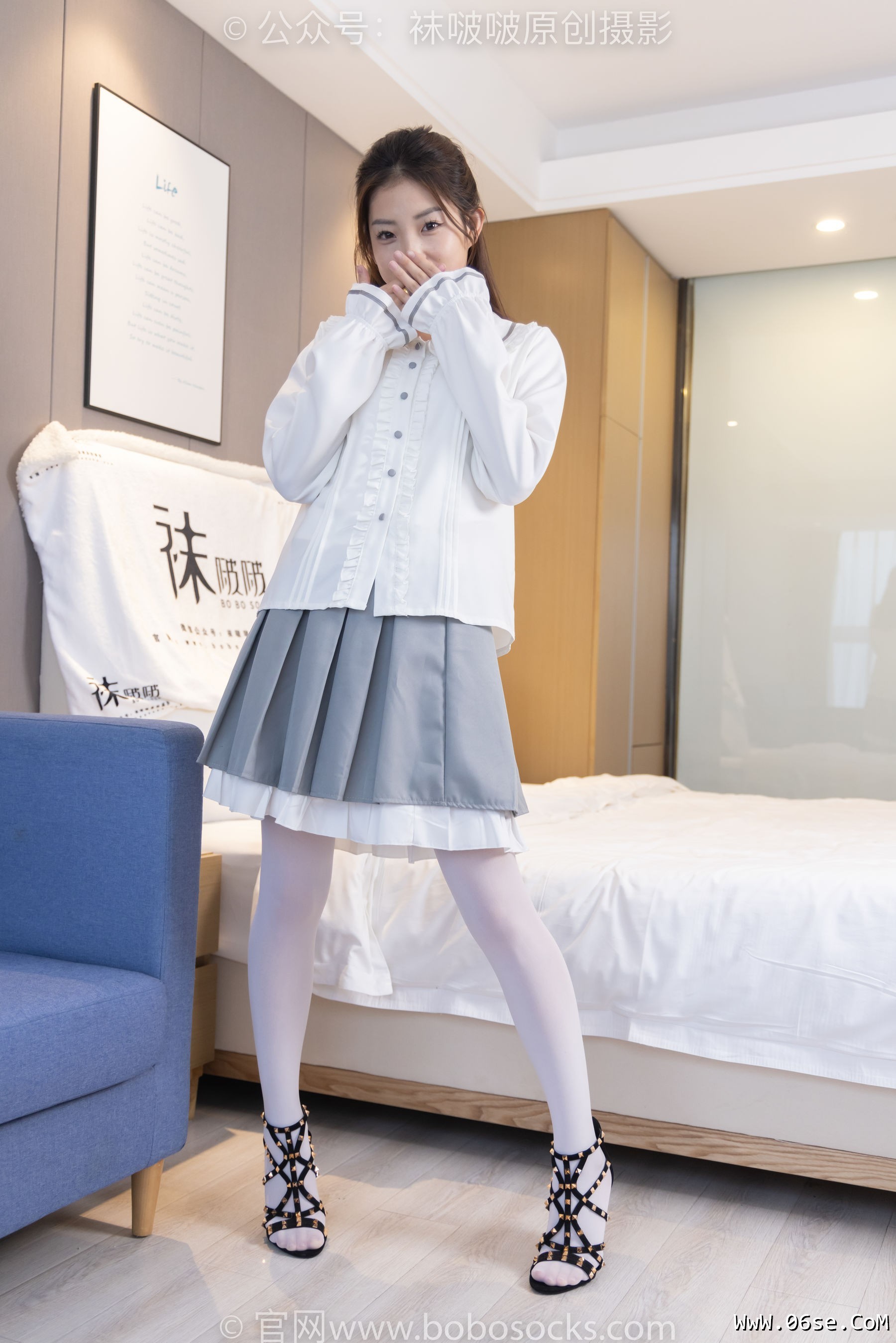 BoBoSocks袜啵啵 No.211 小沫 -高跟鞋、厚白丝[142P]-六色网