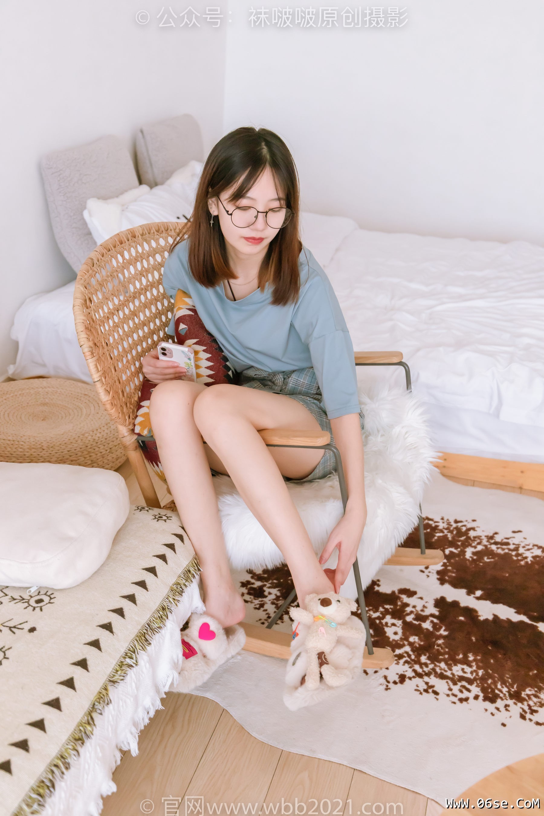 图片[132]-BoBoSocks袜啵啵 No.239 小甜豆-棉拖鞋、灰丝、裸足[140P]-六色网
