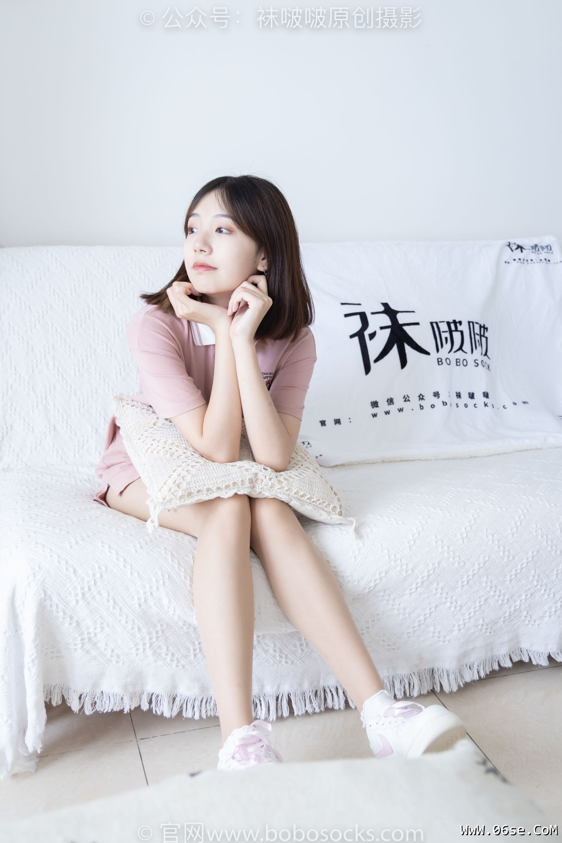 图片[35]-BoBoSocks袜啵啵 No.163 小甜豆-空军一号板鞋、白棉袜、肉丝[135P]-六色网