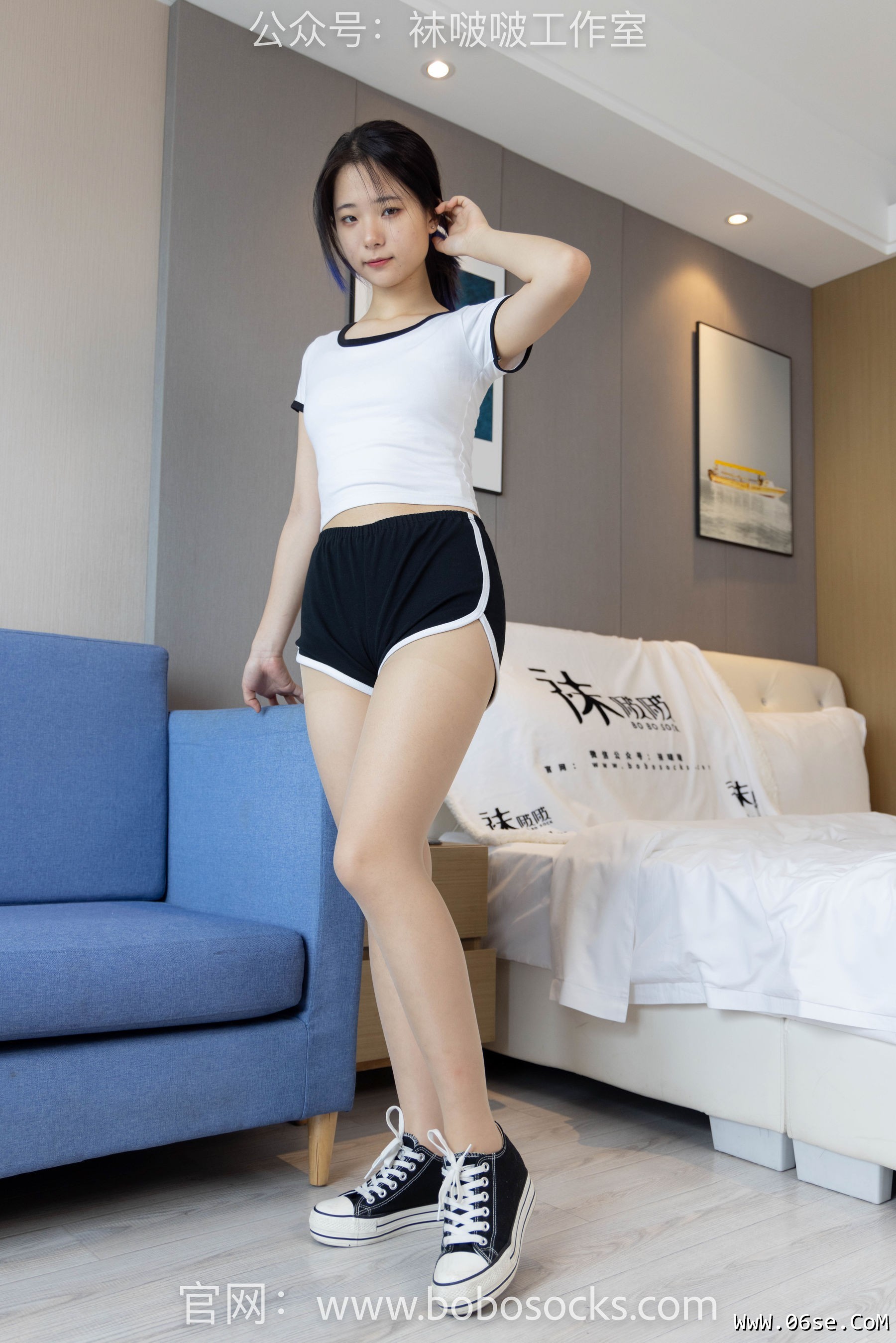 图片[17]-BoBoSocks袜啵啵 No.098 小淳-板鞋、肉丝[140P]-六色网