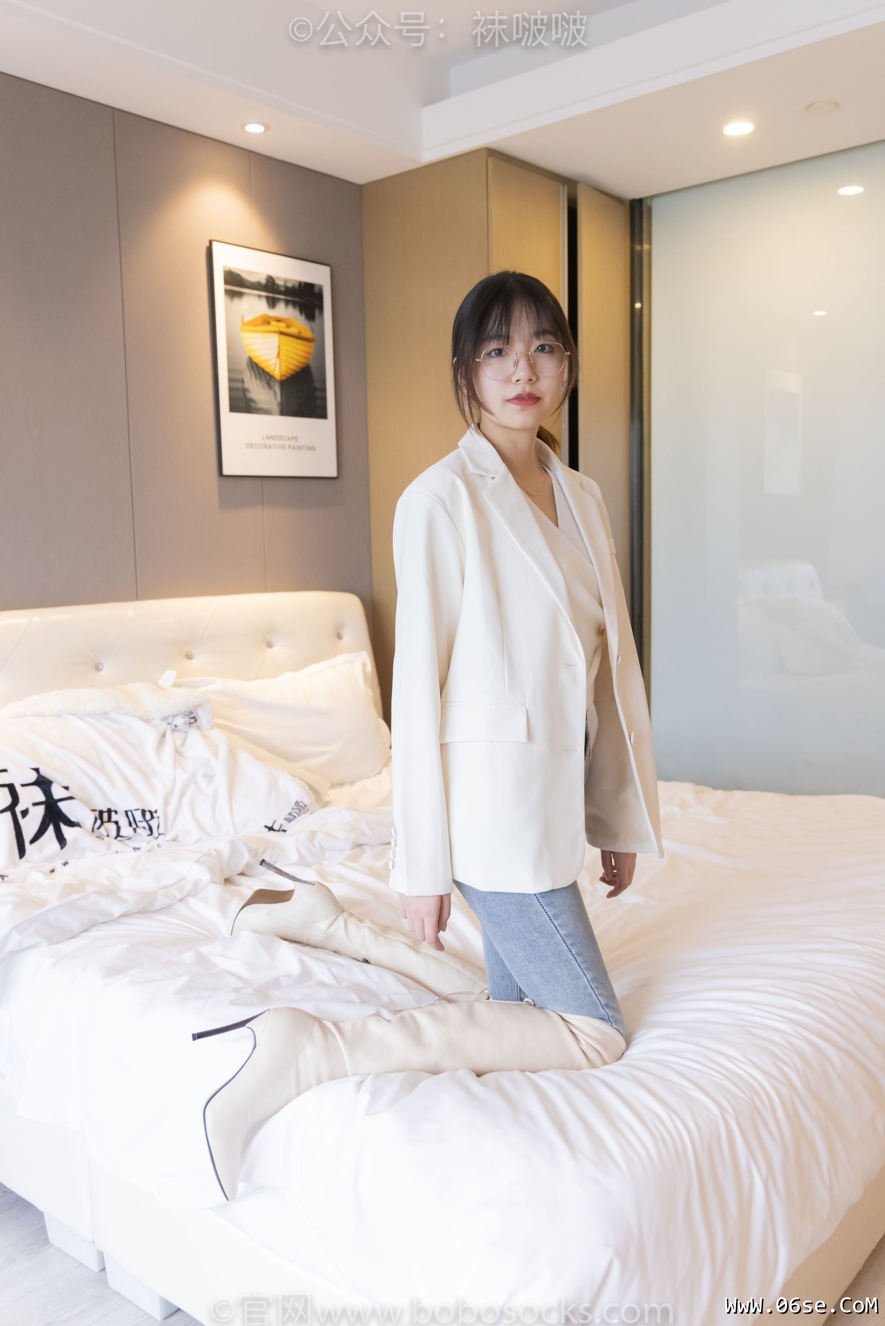 图片[55]-BoBoSocks袜啵啵 No.050 小甜豆-高跟长靴、白棉袜[175P]-六色网