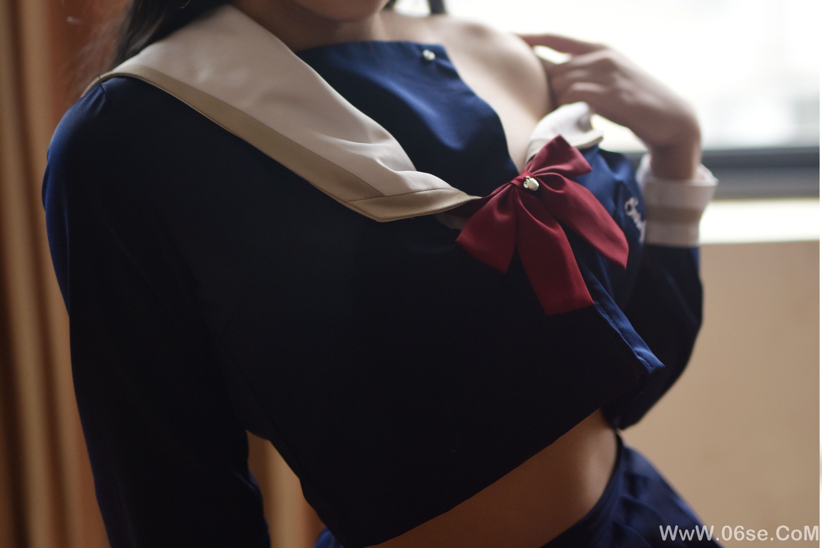 图片[27]-动漫博主九曲Jean JK露脐制服[30P]-六色网