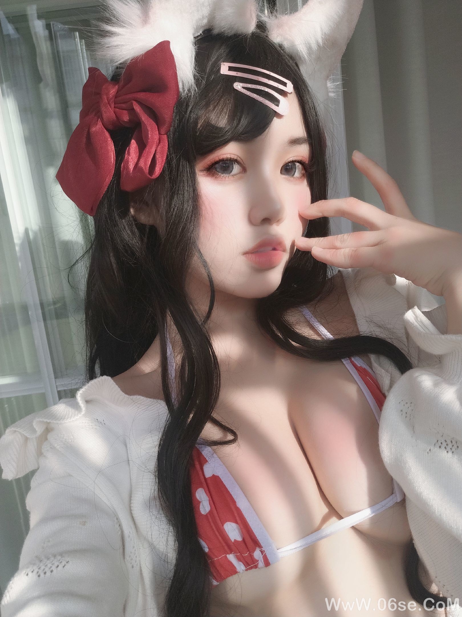 图片[16]-一笑芳香沁写真 窗与宠物猫[25P]-六色网