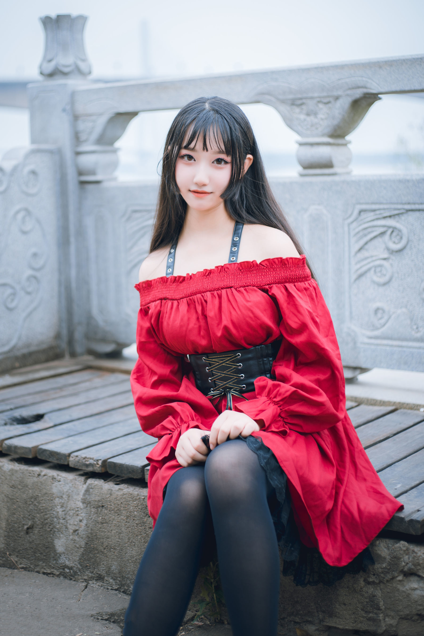 图片[19]-喵糖映画 VOL.453 红与黑 写真套图 [30P]-六色网
