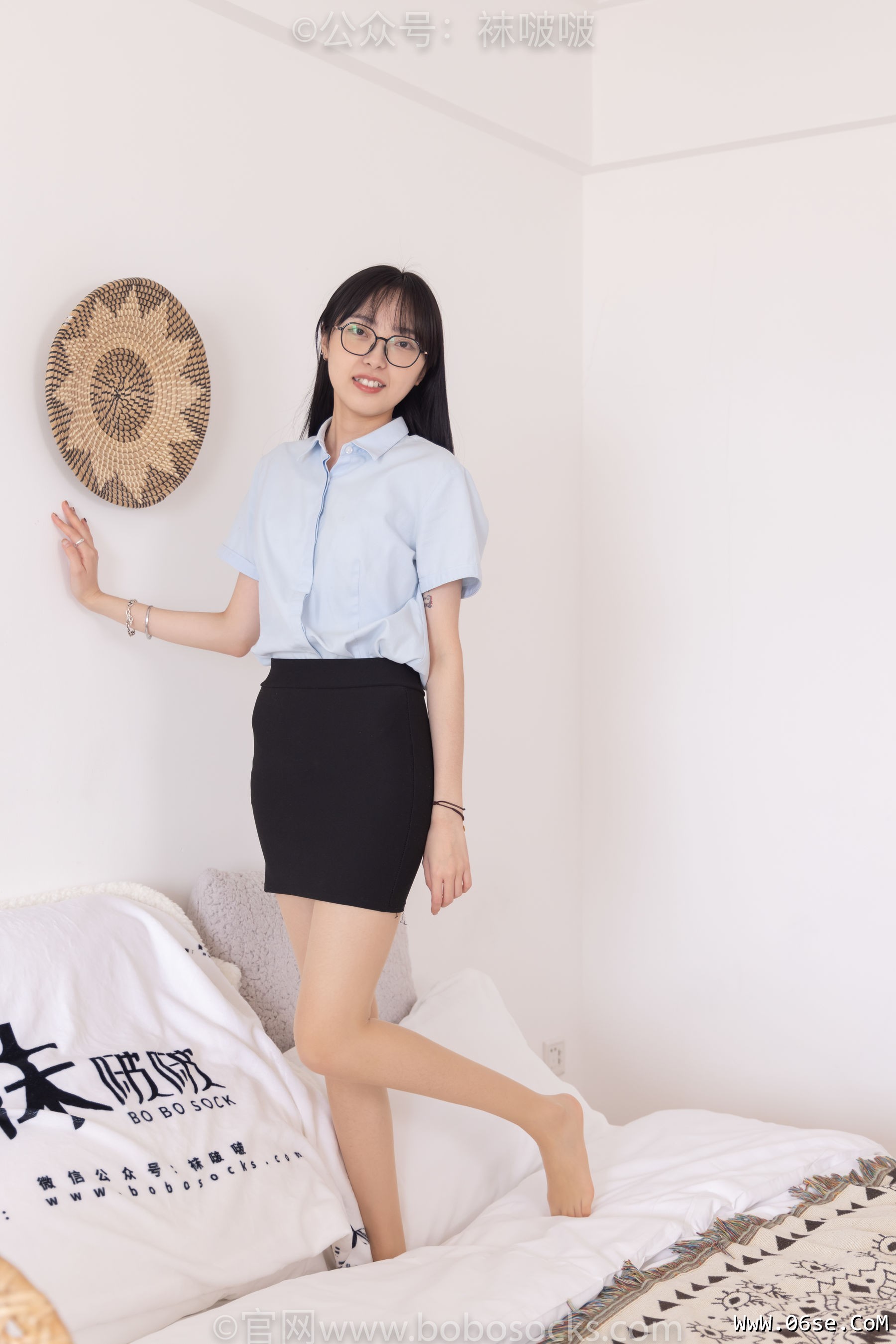 图片[113]-BoBoSocks袜啵啵 No.076 稚予-建行制服、平底鞋、肉丝[134P]-六色网